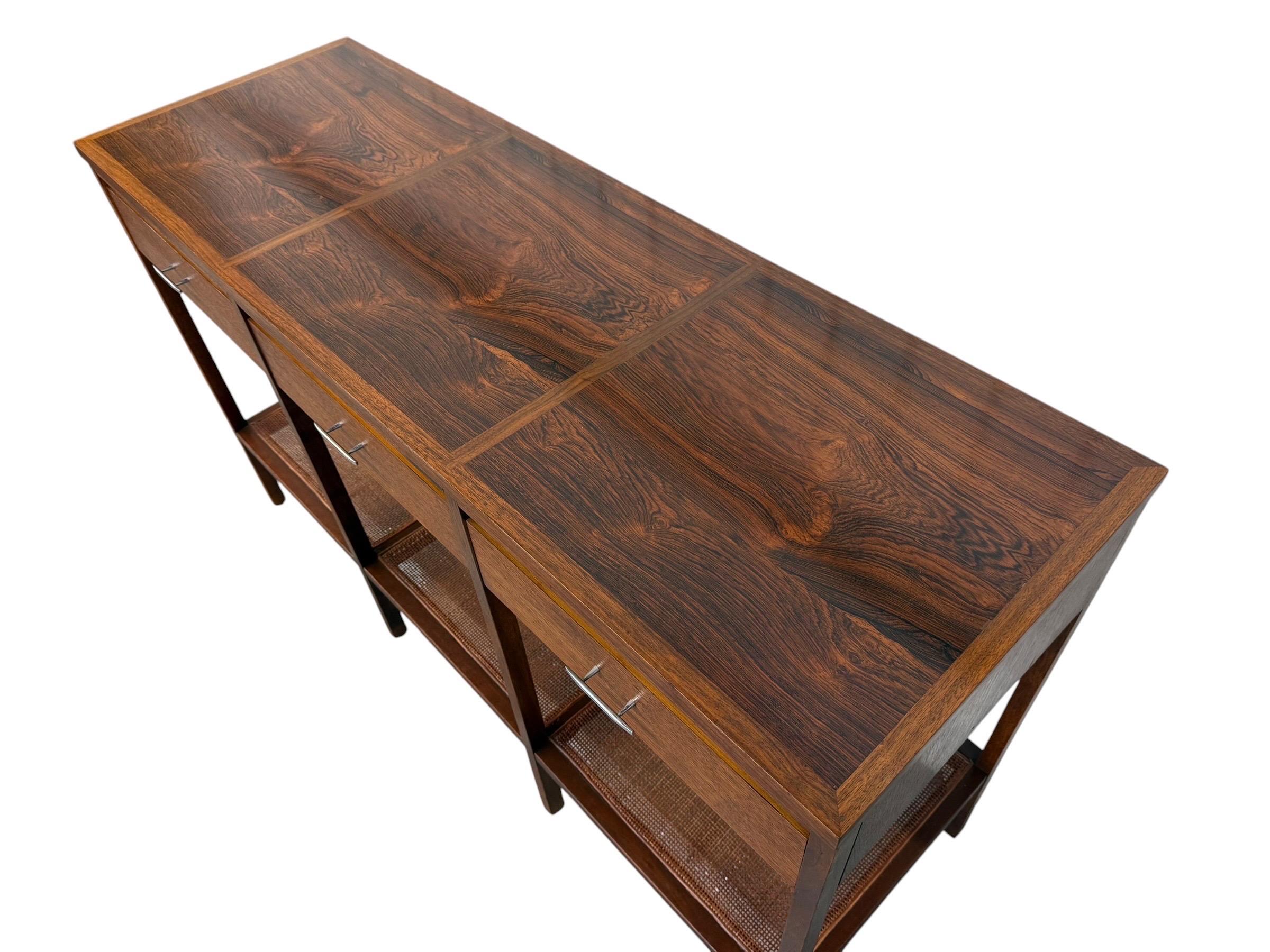 Mid-Century Modern Lane Delineator Paul McCobb Walnut & Rosewood Console Table - Image 5