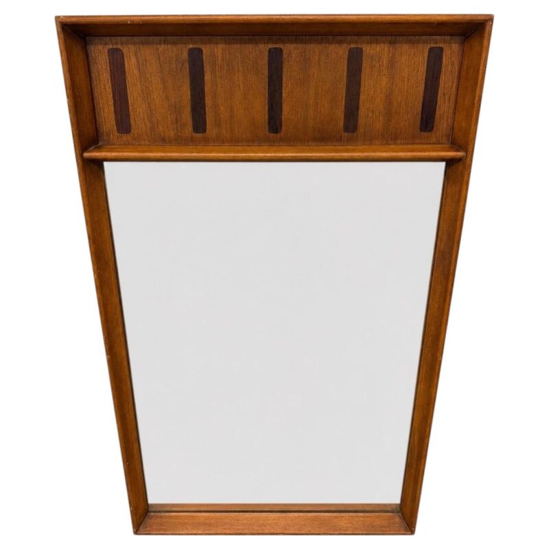 Mid-Century Modern Lane Walnut & Rosewood Mirror
