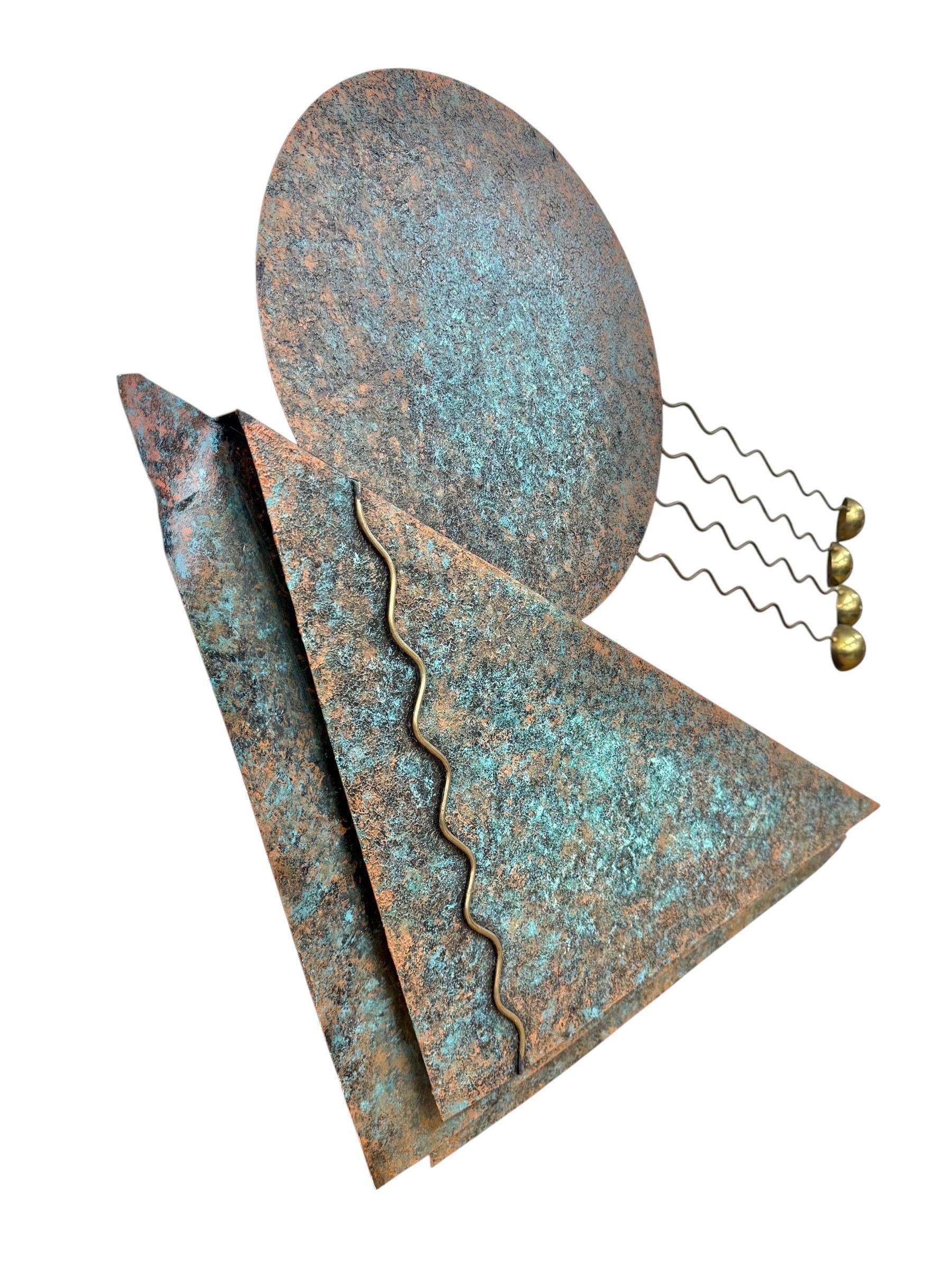 Post Modern Metal Abstract Wall Art Sculpture Signed Curtis Jere 1991 - Image 3