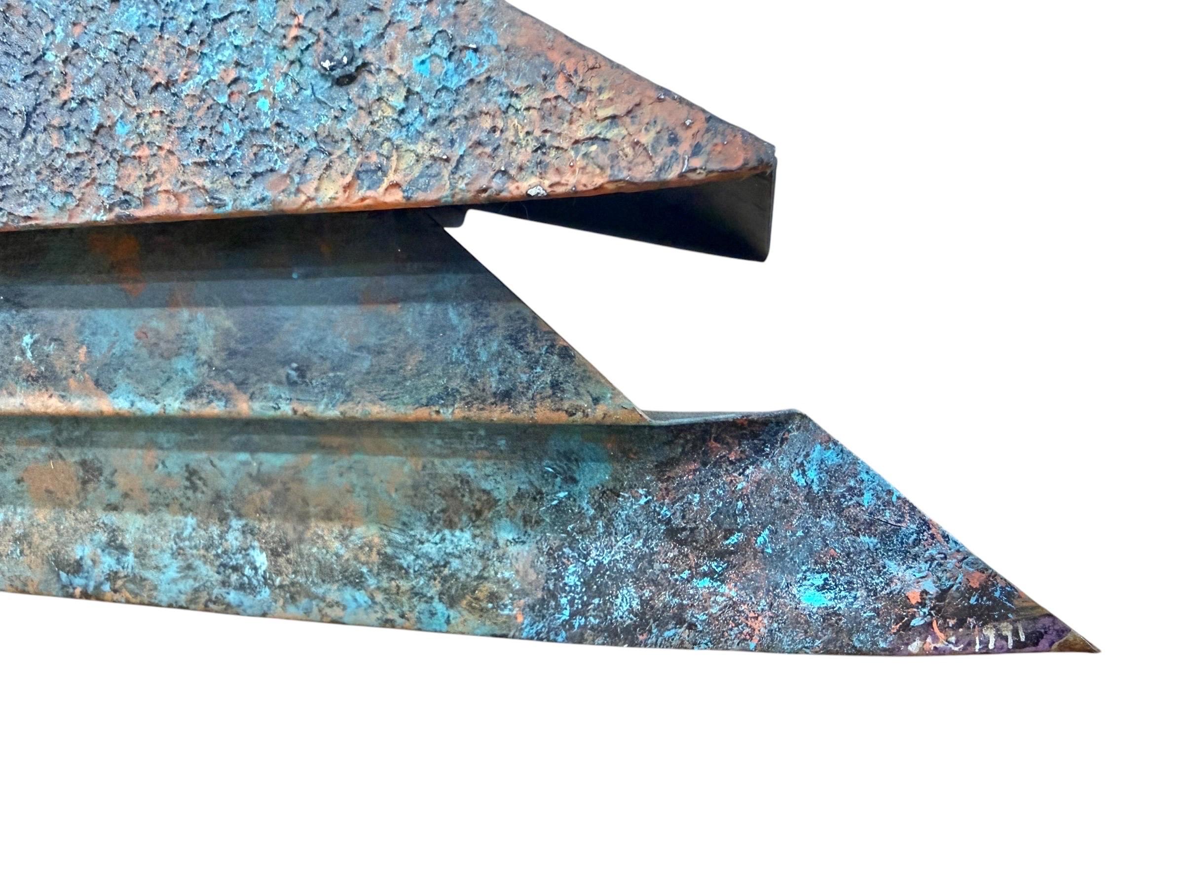 Post Modern Metal Abstract Wall Art Sculpture Signed Curtis Jere 1991 - Image 7