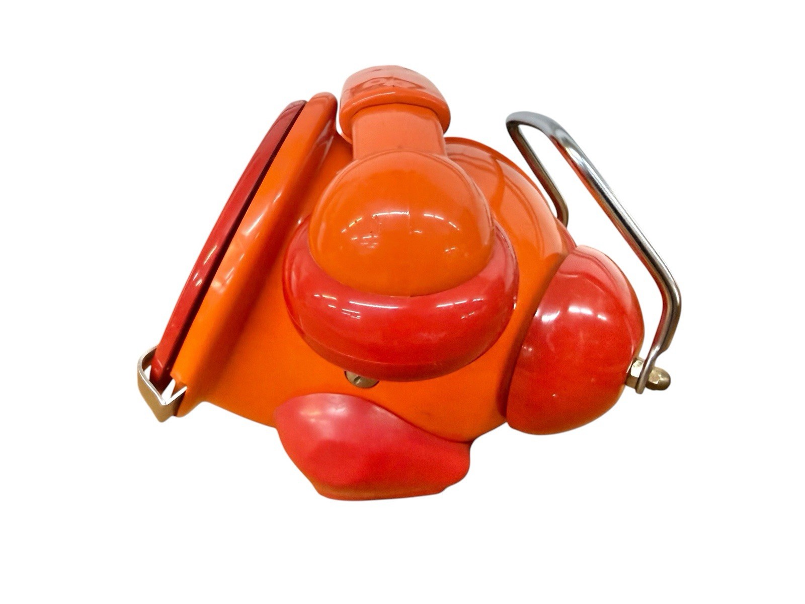Mid-Century Italian Modern Sergio Todeschini 'Bobo' Telcer Orange Phone-RARE - Image 3