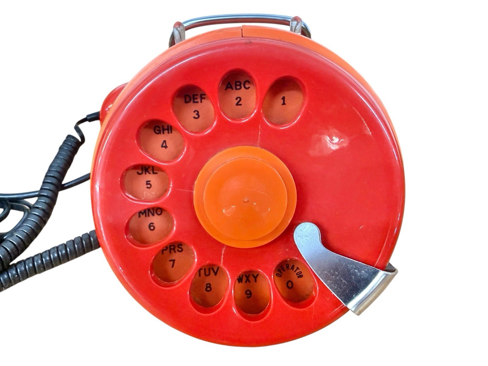 Mid-Century Italian Modern Sergio Todeschini 'Bobo' Telcer Orange Phone-RARE - Image 7