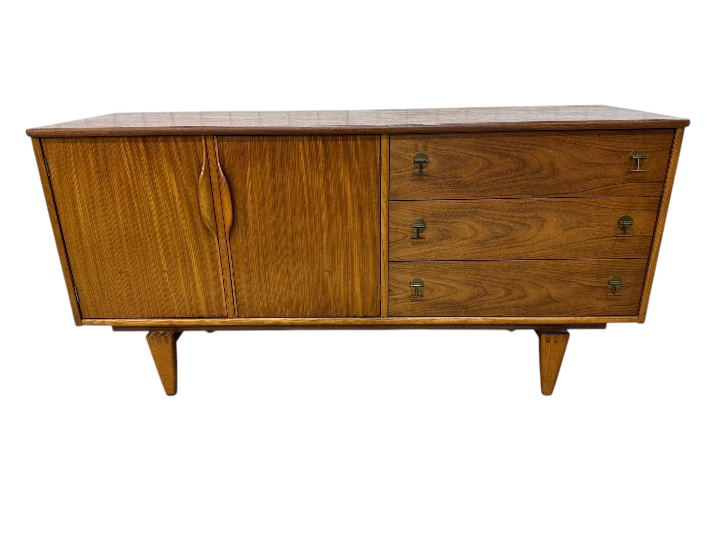 Mid-Century Modern Stanley Walnut Sideboard – Refinished!
