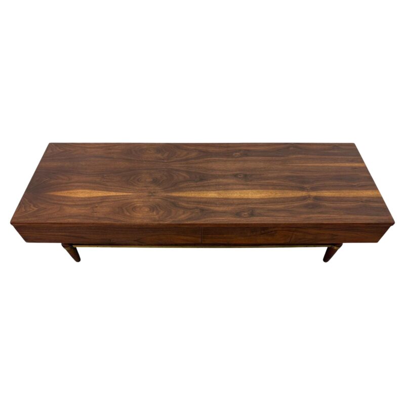 Mid-Century Modern American of Martinsville Walnut Coffee Table – Refinished!