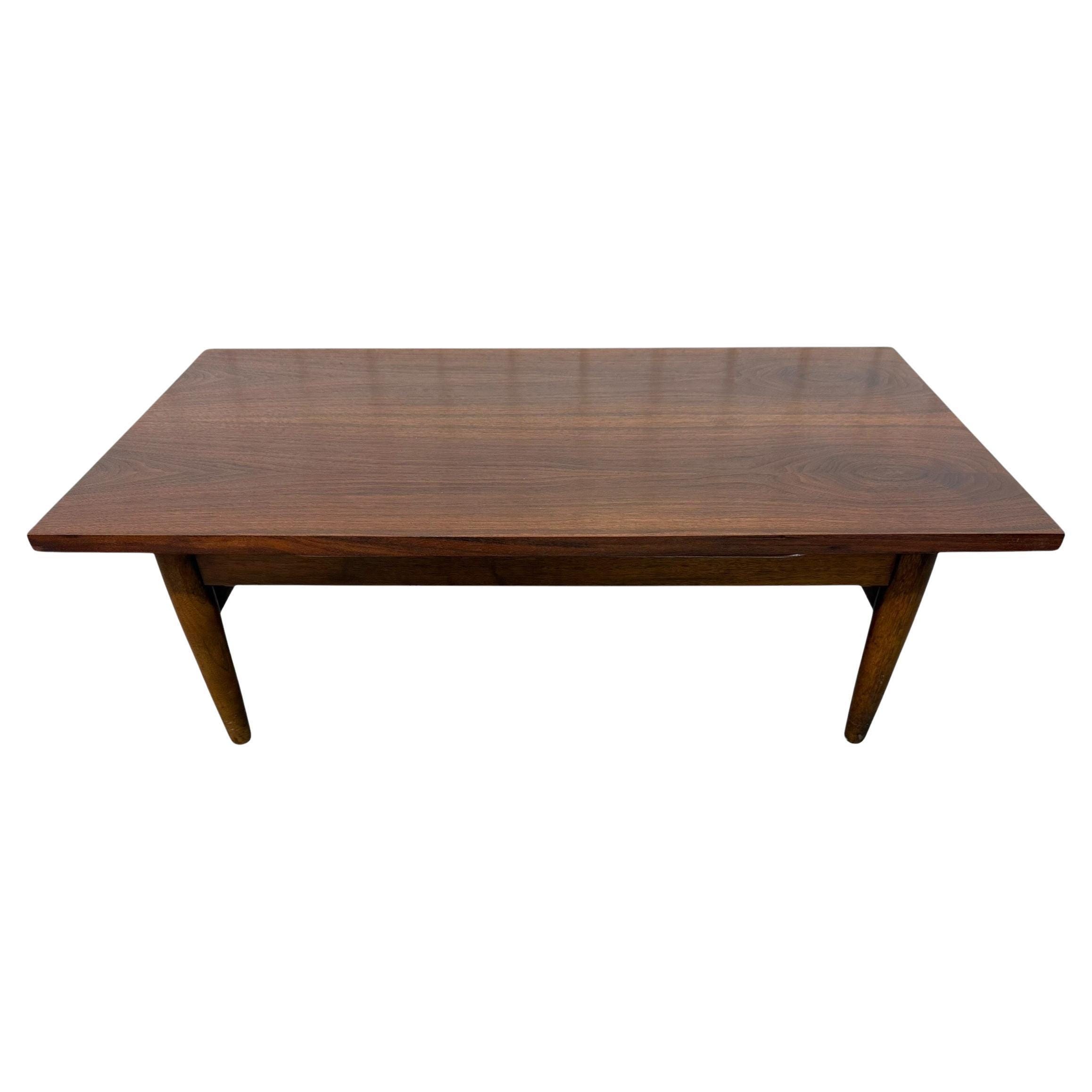 Mid-Century Modern Walnut Coffee Table – Refinished!