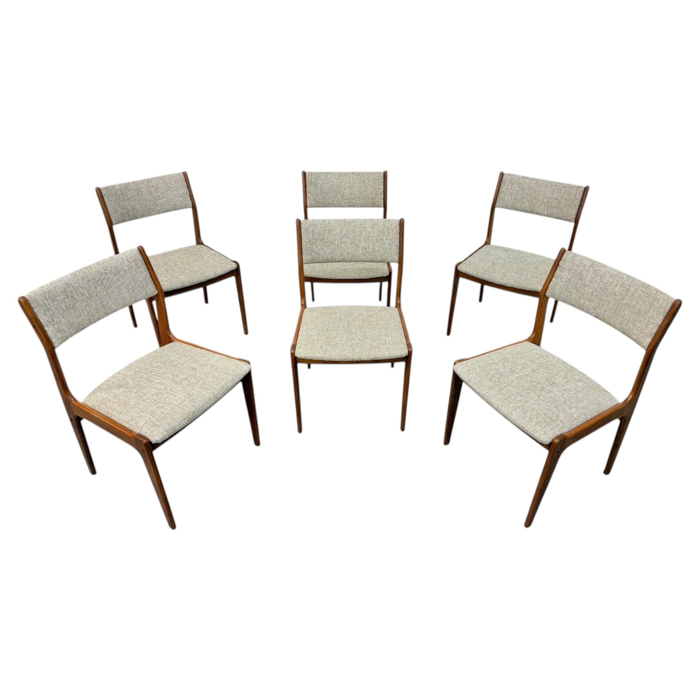 Mid-Century Danish Modern Teak Dining Chairs – Set of 6
