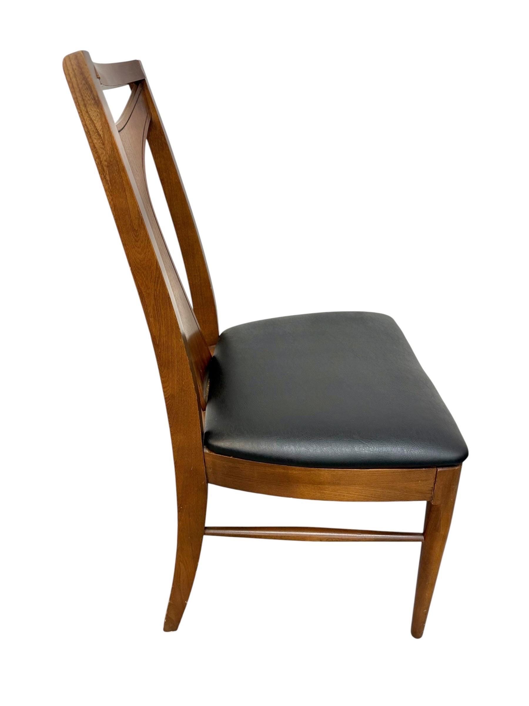 Mid-Century Modern Kent Coffey Perspecta Walnut Dining Chairs - Set of 6 - Image 3