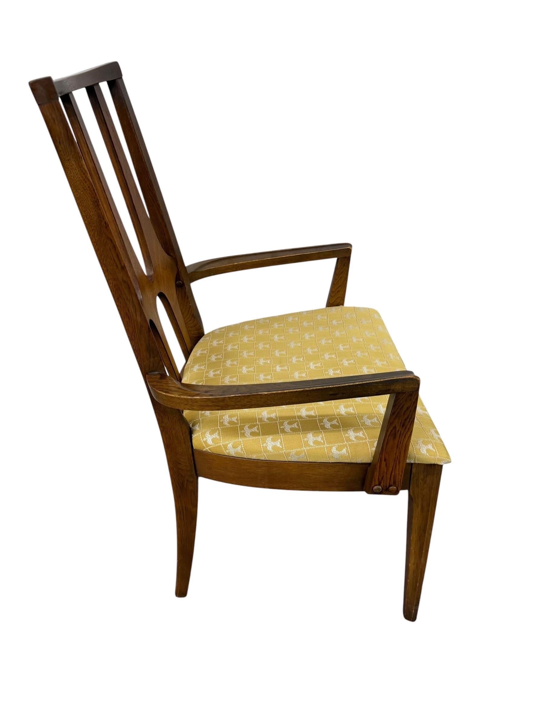 Mid-Century Modern Broyhill Brasilia Walnut Dining Chairs - Set of 6 - Image 5