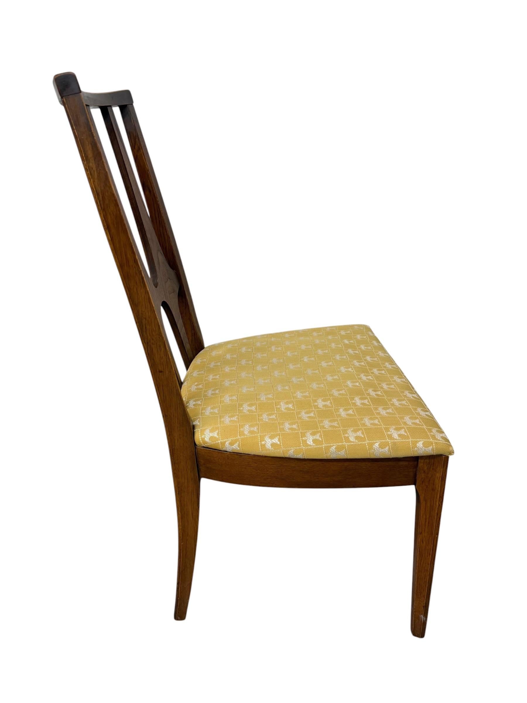 Mid-Century Modern Broyhill Brasilia Walnut Dining Chairs - Set of 6 - Image 8