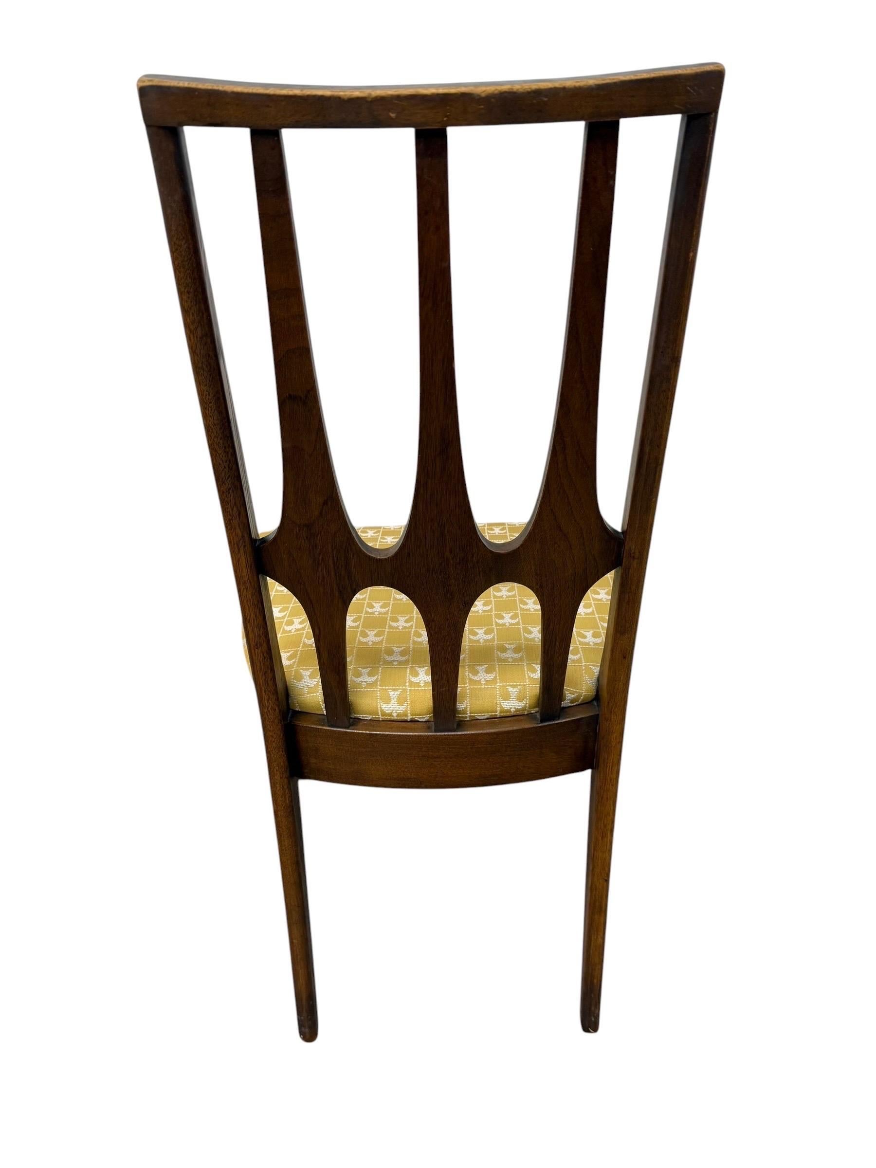 Mid-Century Modern Broyhill Brasilia Walnut Dining Chairs - Set of 6 - Image 9
