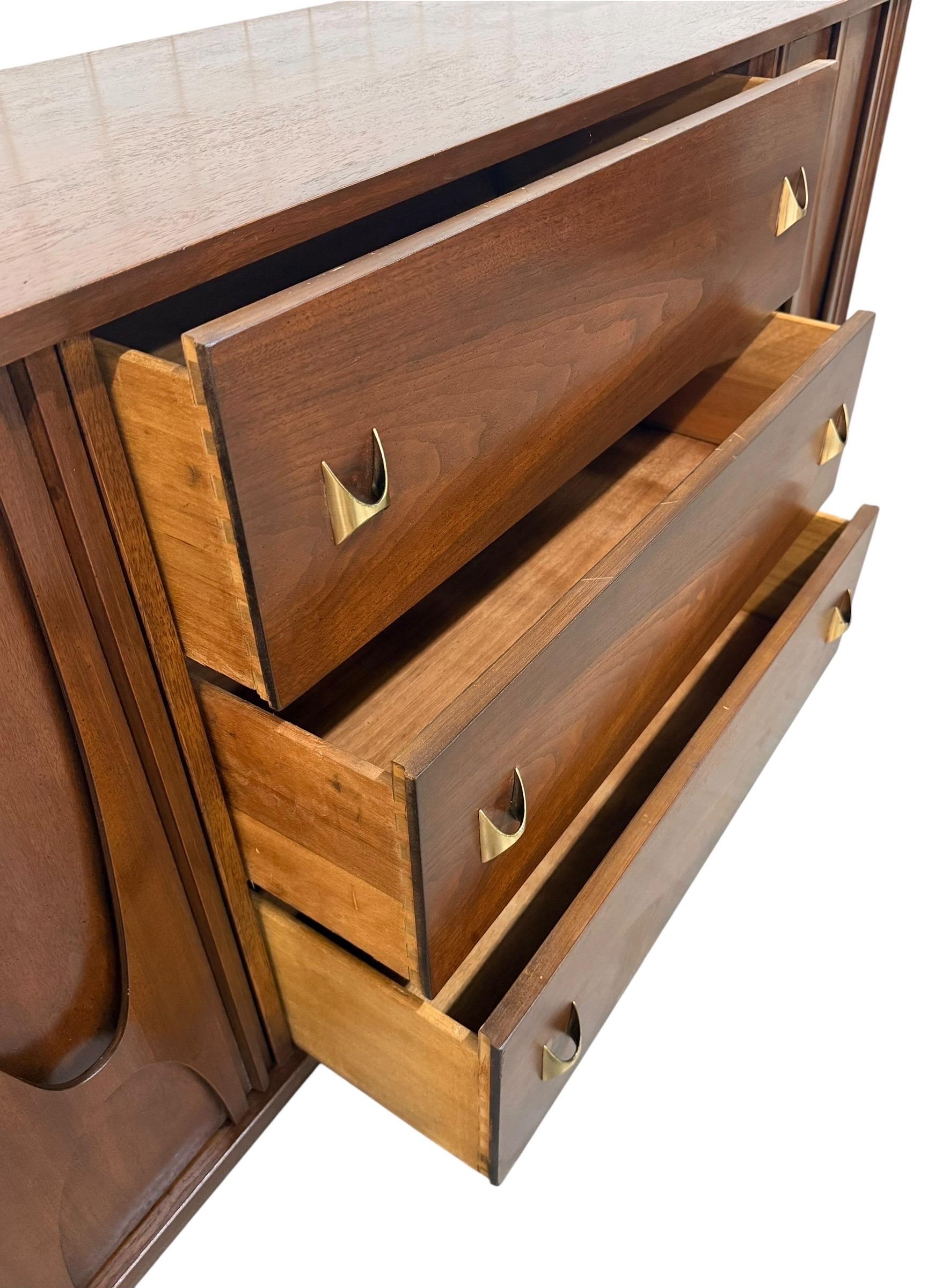 Mid-Century Modern Broyhill Brasilia Walnut Dresser - Image 13