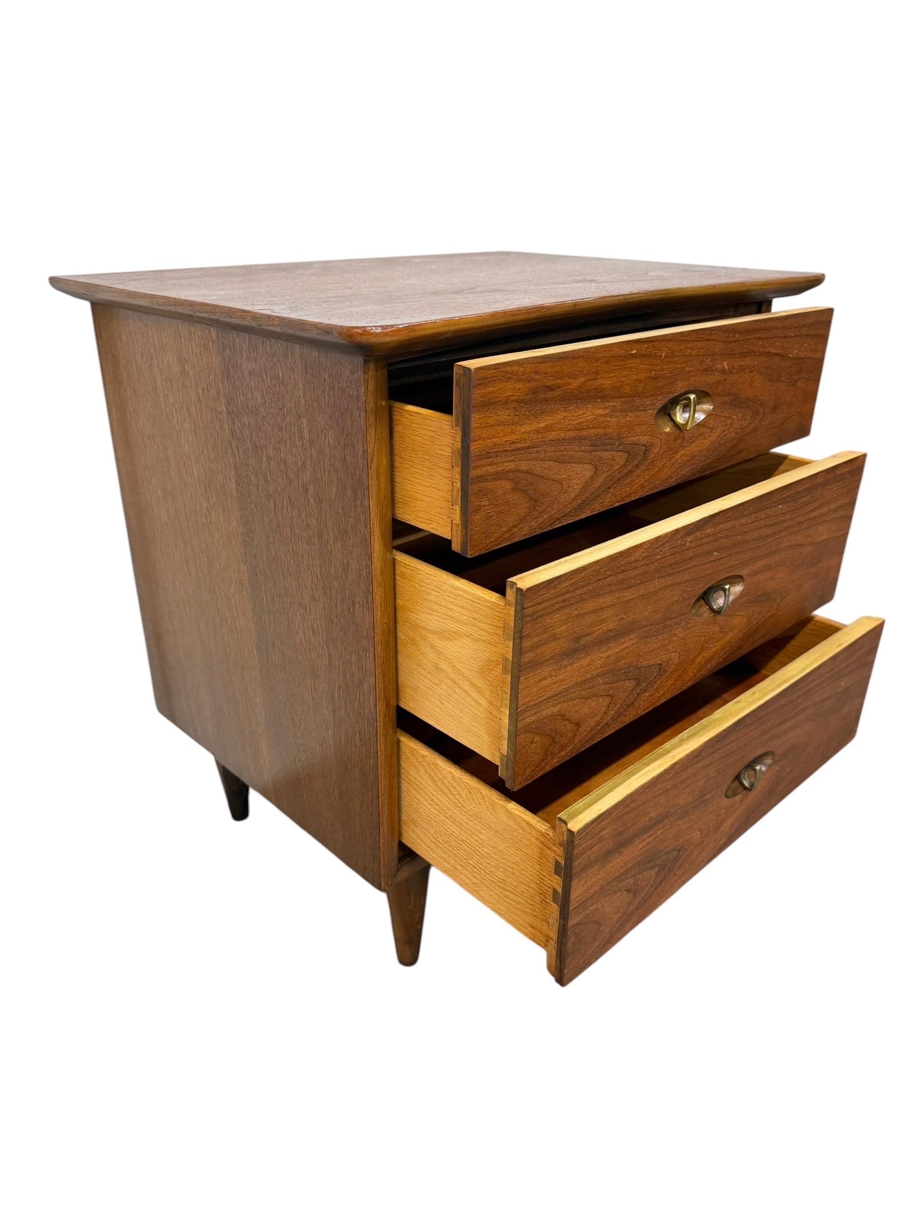Mid-Century Modern Kent Coffey "The Greenbrier" Walnut Nightstands - Set of 2 - Image 8