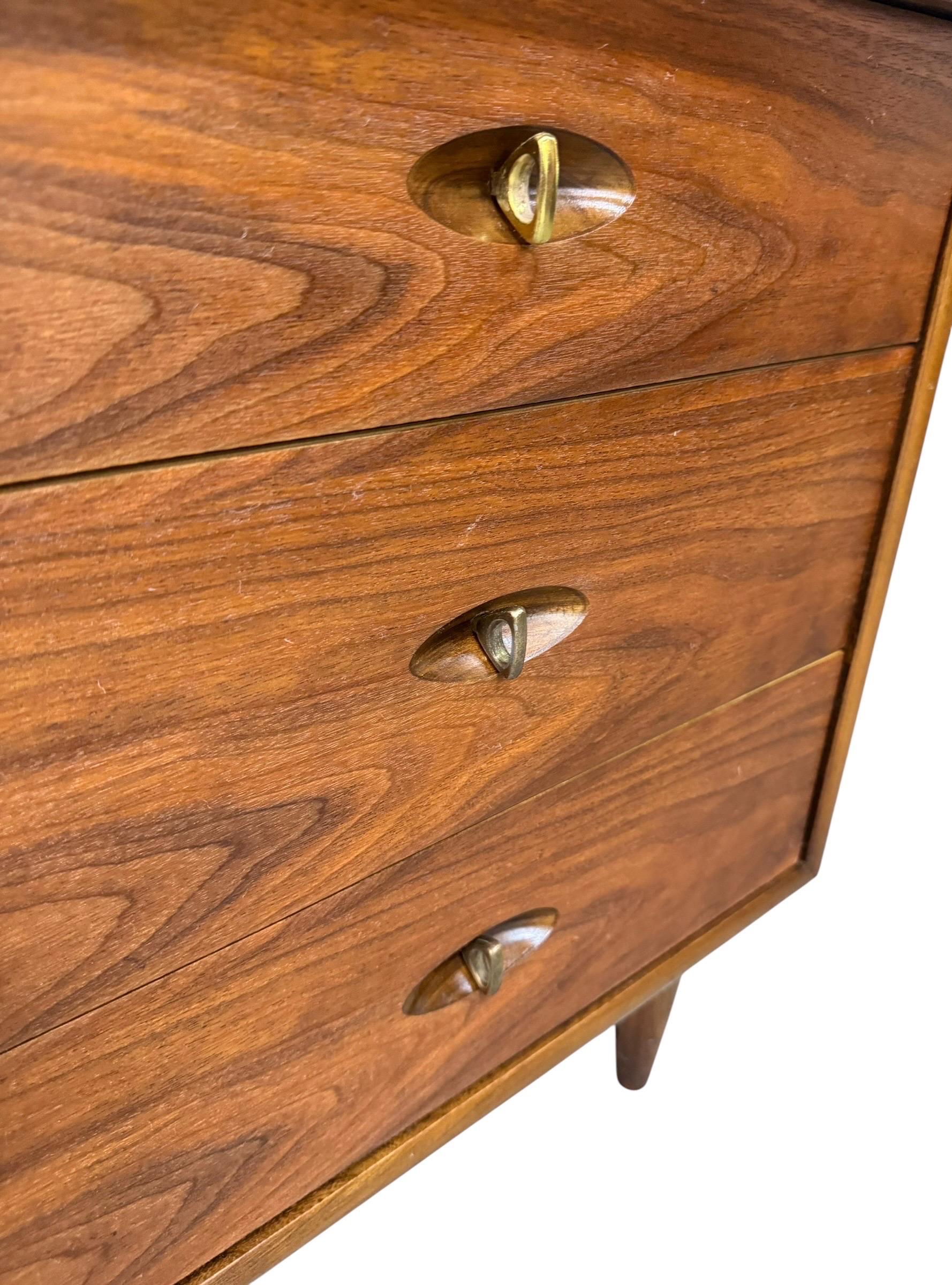 Mid-Century Modern Kent Coffey "The Greenbrier" Walnut Nightstands - Set of 2 - Image 9