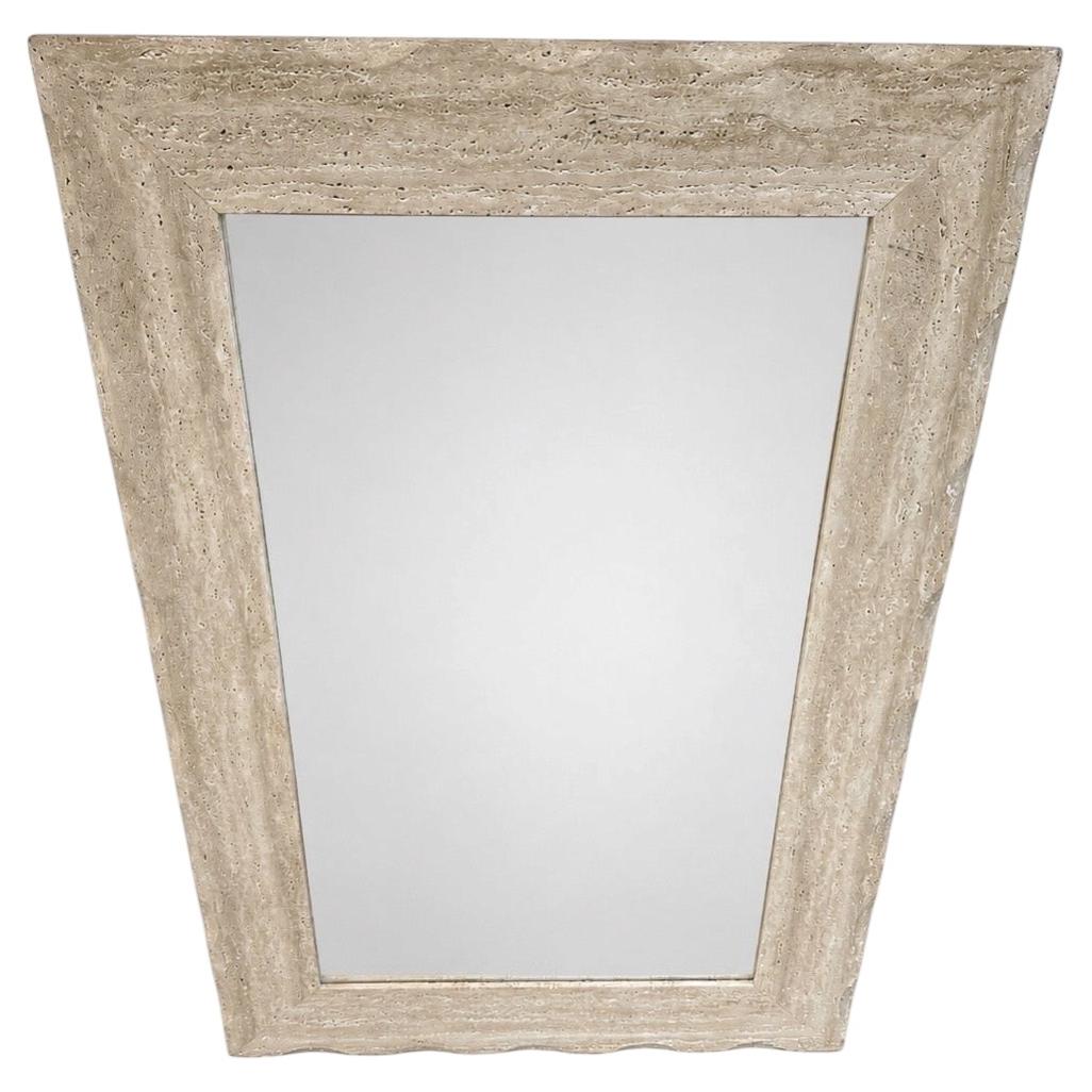 Post Modern Travertine Wall Mirror