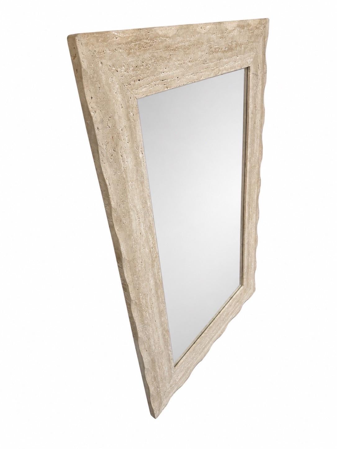 Post Modern Travertine Wall Mirror - Image 2