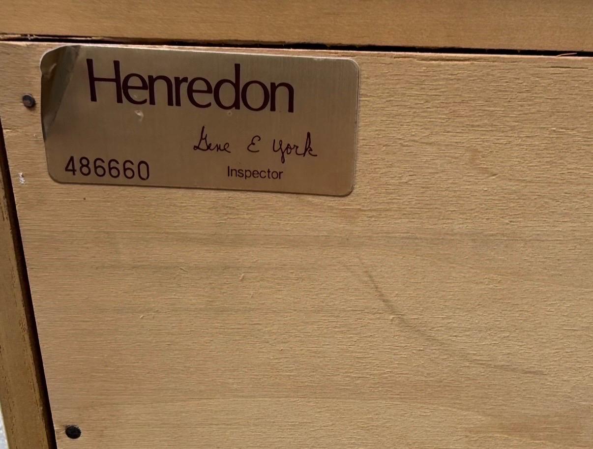 Vintage Henredon Scene Two Olive Wood Queen Size Headboard - Image 11