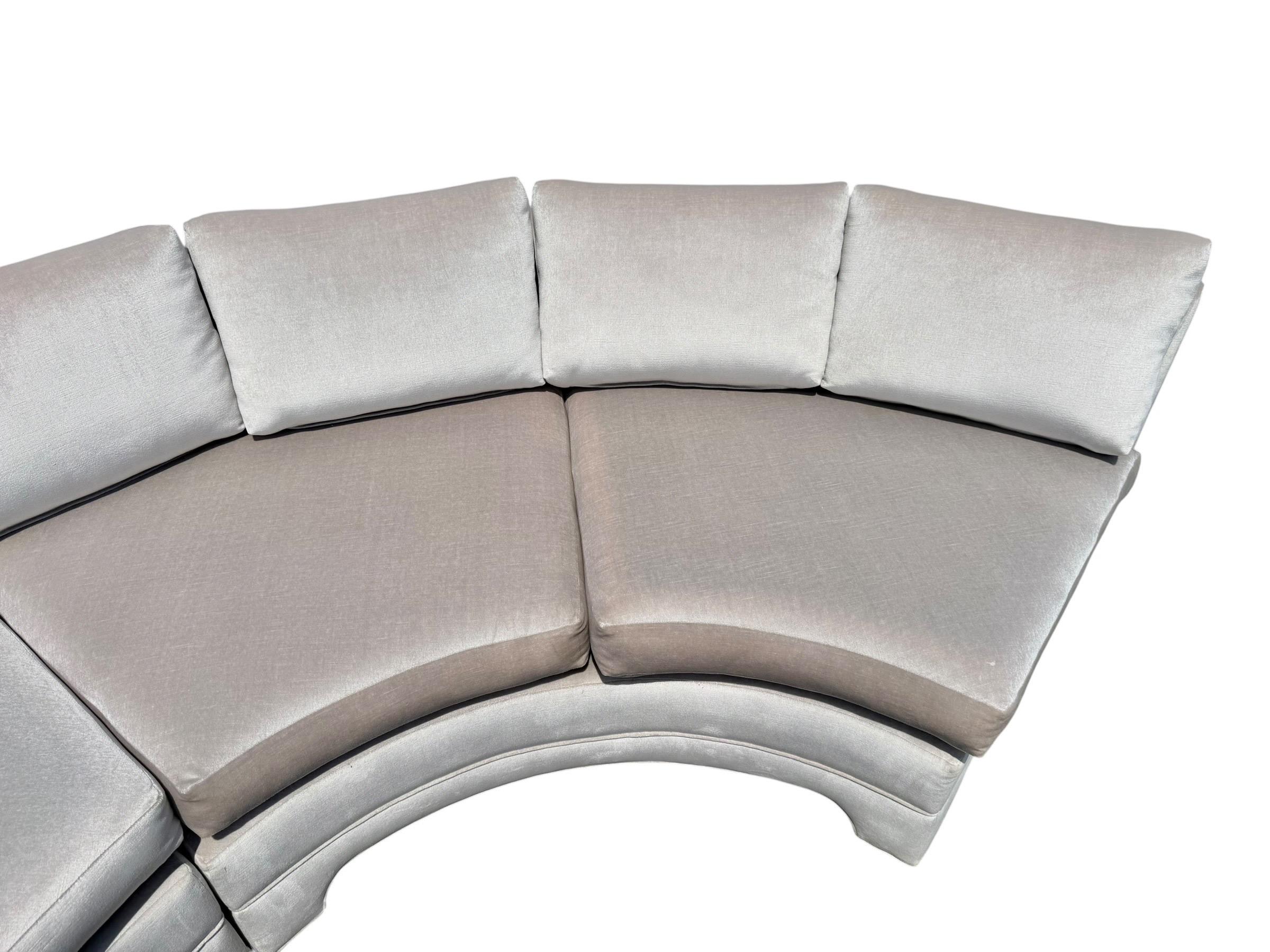 Vintage Thayer Coggin for Milo Baughman Semi-Circular 3-Piece Sectional Sofa - Image 10