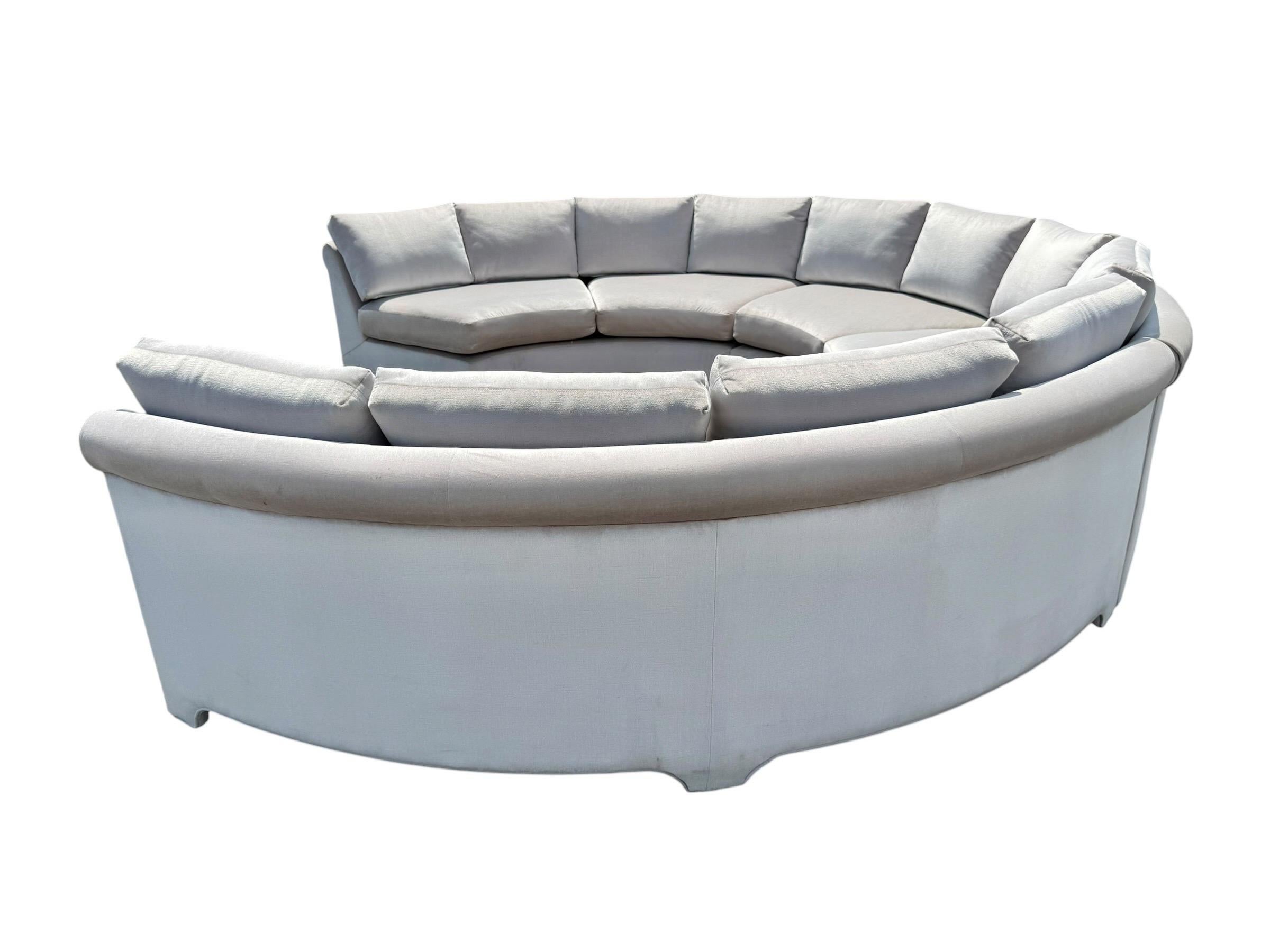 Vintage Thayer Coggin for Milo Baughman Semi-Circular 3-Piece Sectional Sofa - Image 3