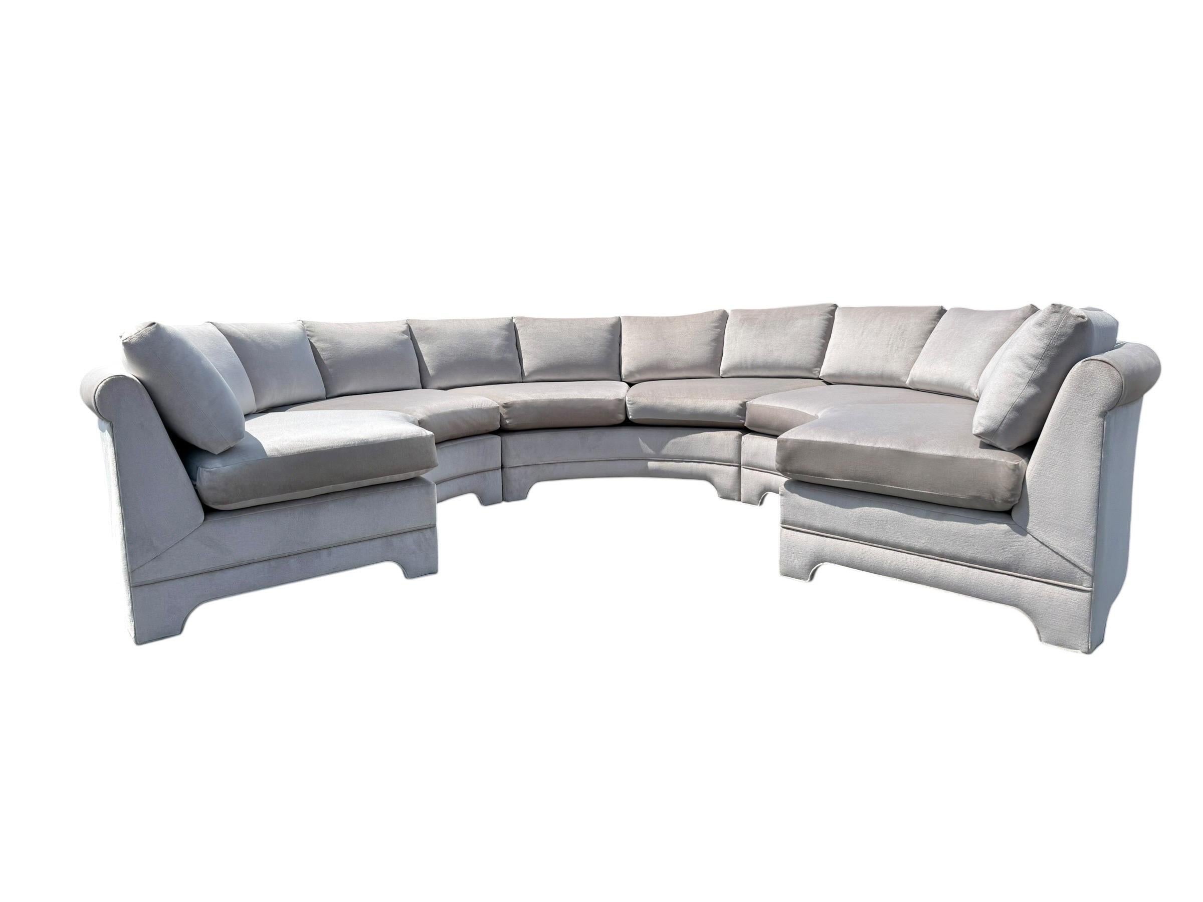 Vintage Thayer Coggin for Milo Baughman Semi-Circular 3-Piece Sectional Sofa - Image 7