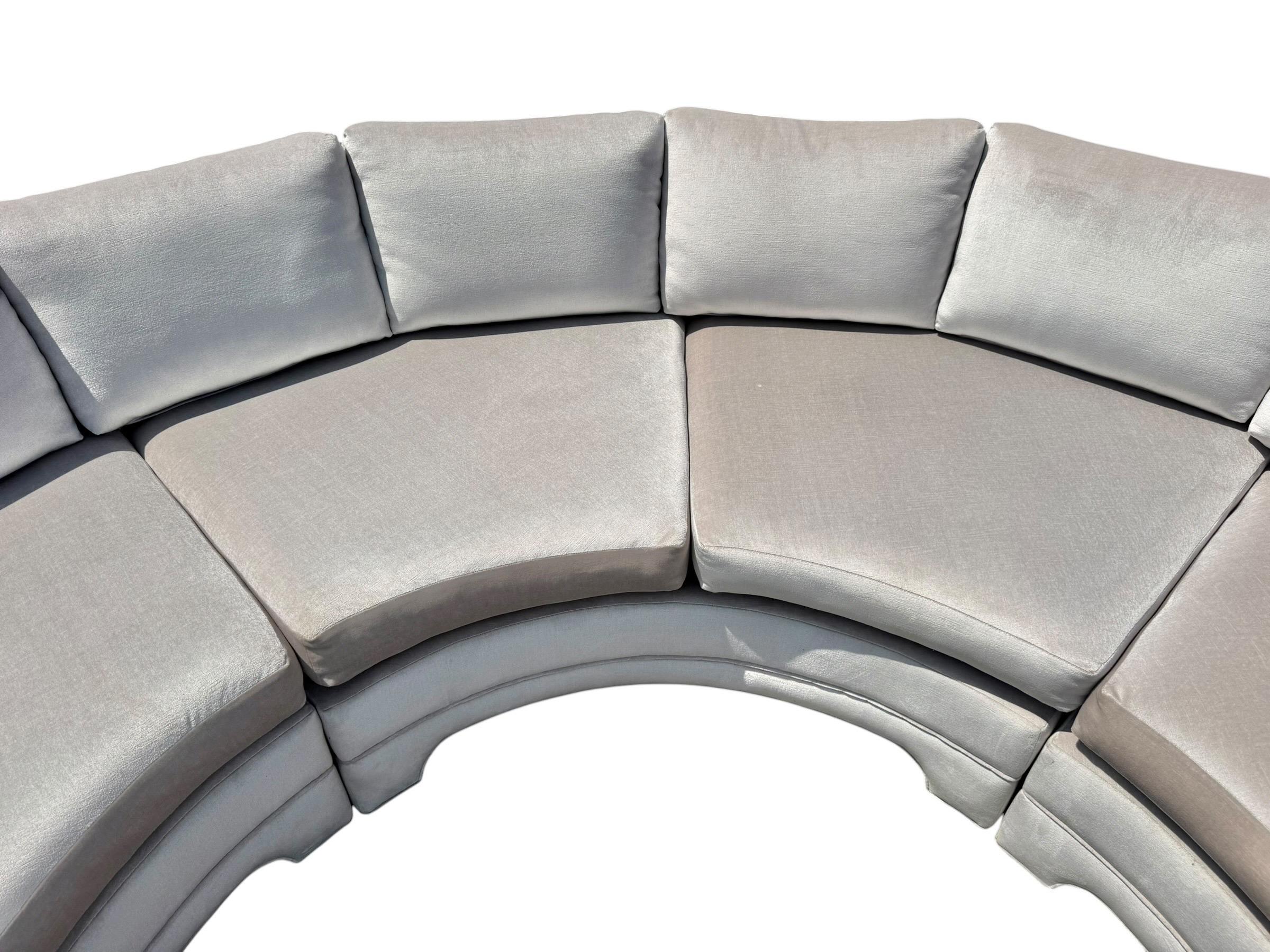 Vintage Thayer Coggin for Milo Baughman Semi-Circular 3-Piece Sectional Sofa - Image 9