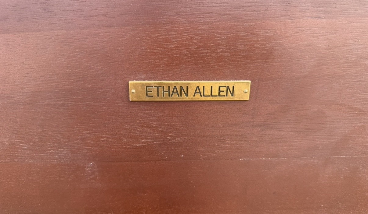 Vintage Ethan Allen Mahogany Wall Mirror - Image 6