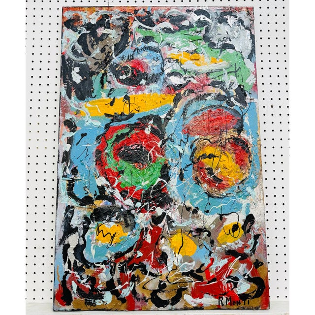 Modern Abstract Painting Signed R. Monti - Image 6