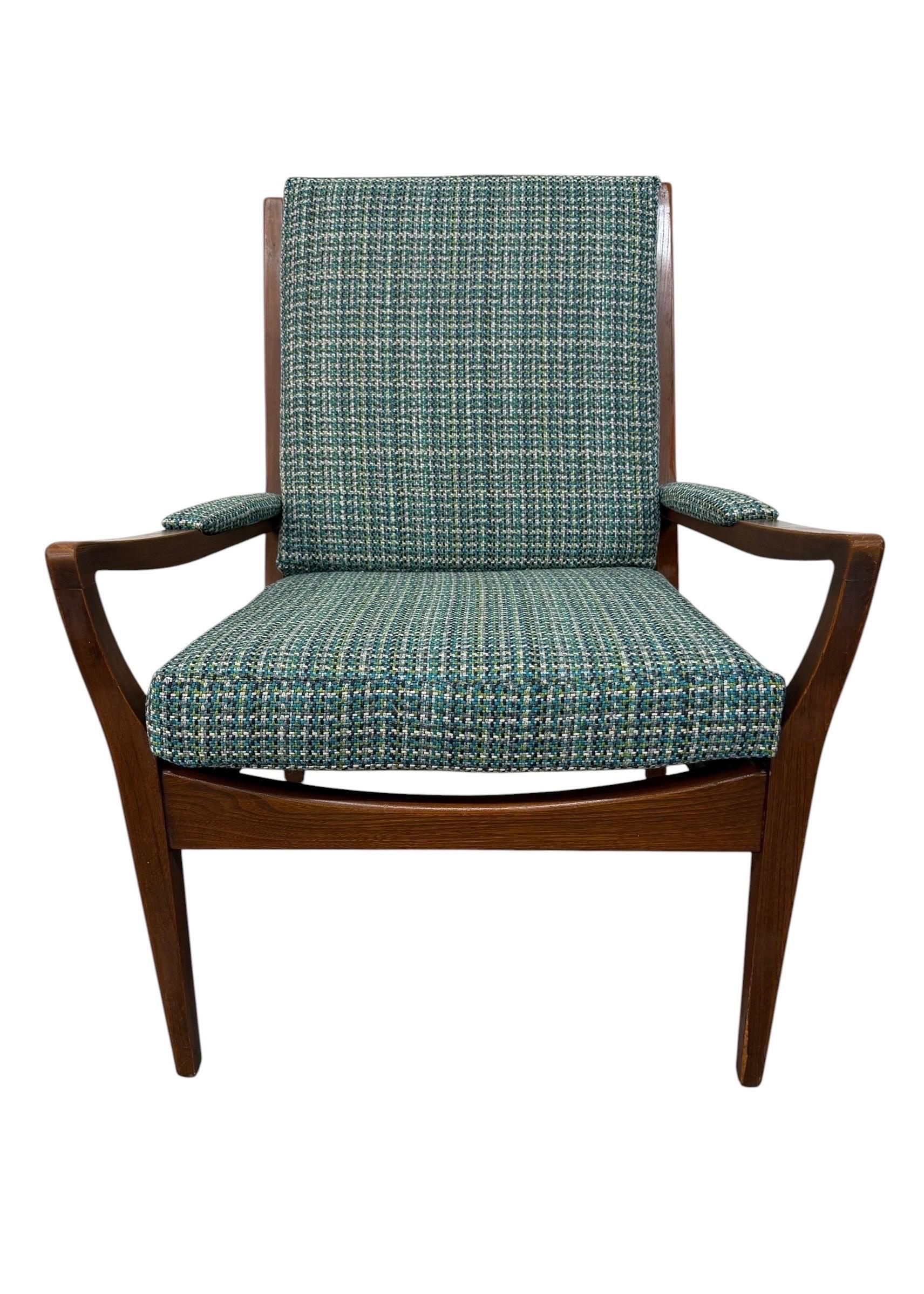 Mid-Century Danish Modern Teak Ladder Back Arm Chair - Restored! - Image 3