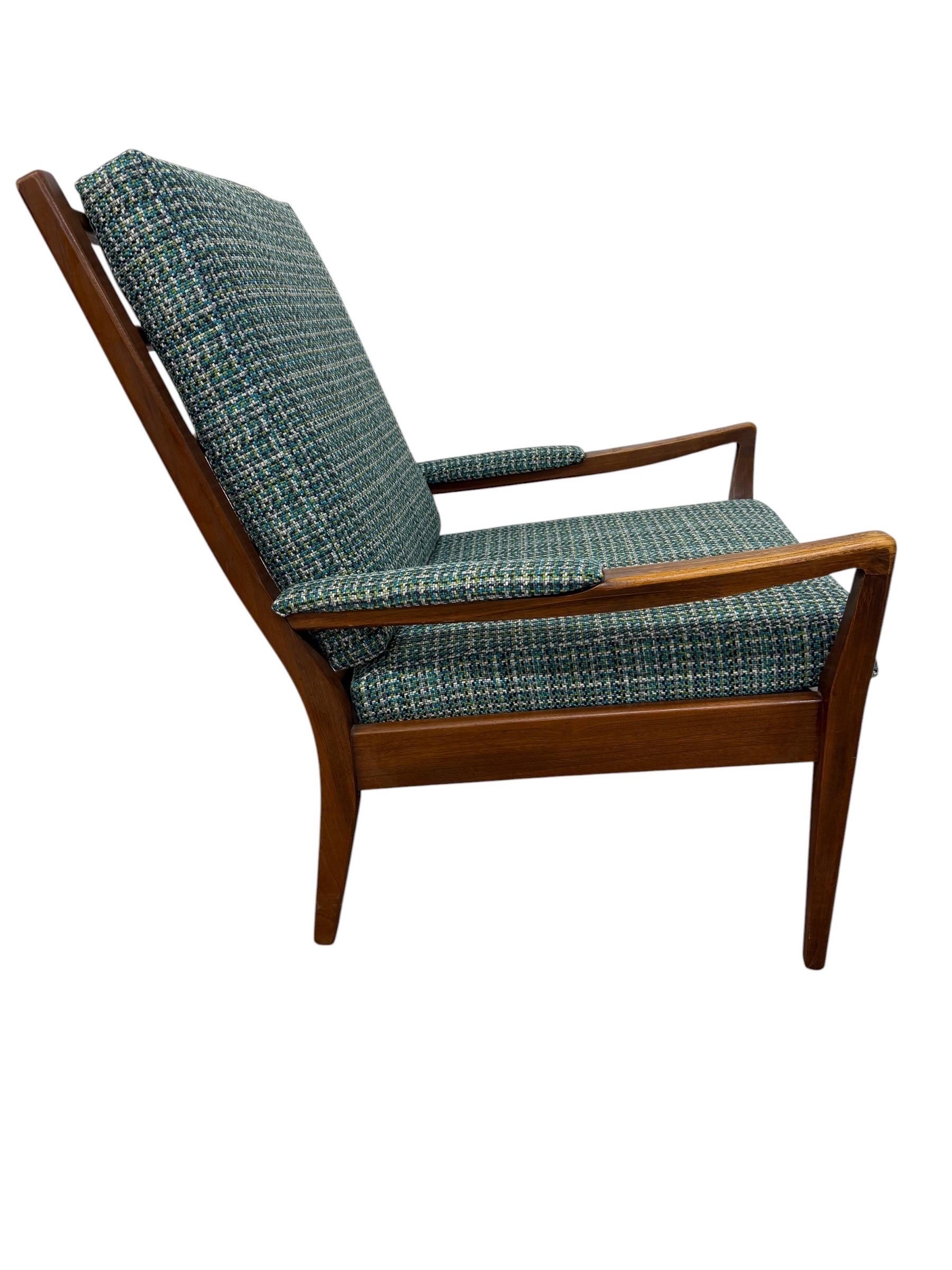 Mid-Century Danish Modern Teak Ladder Back Arm Chair - Restored! - Image 4