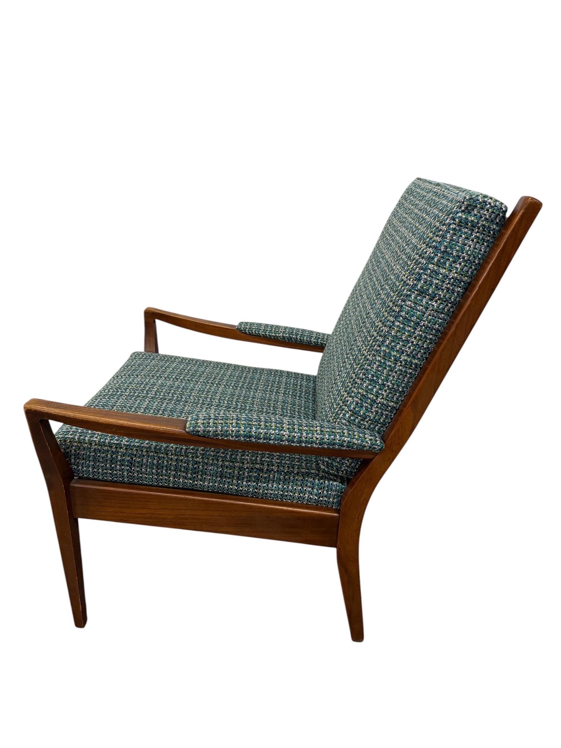 Mid-Century Danish Modern Teak Ladder Back Arm Chair - Restored! - Image 5