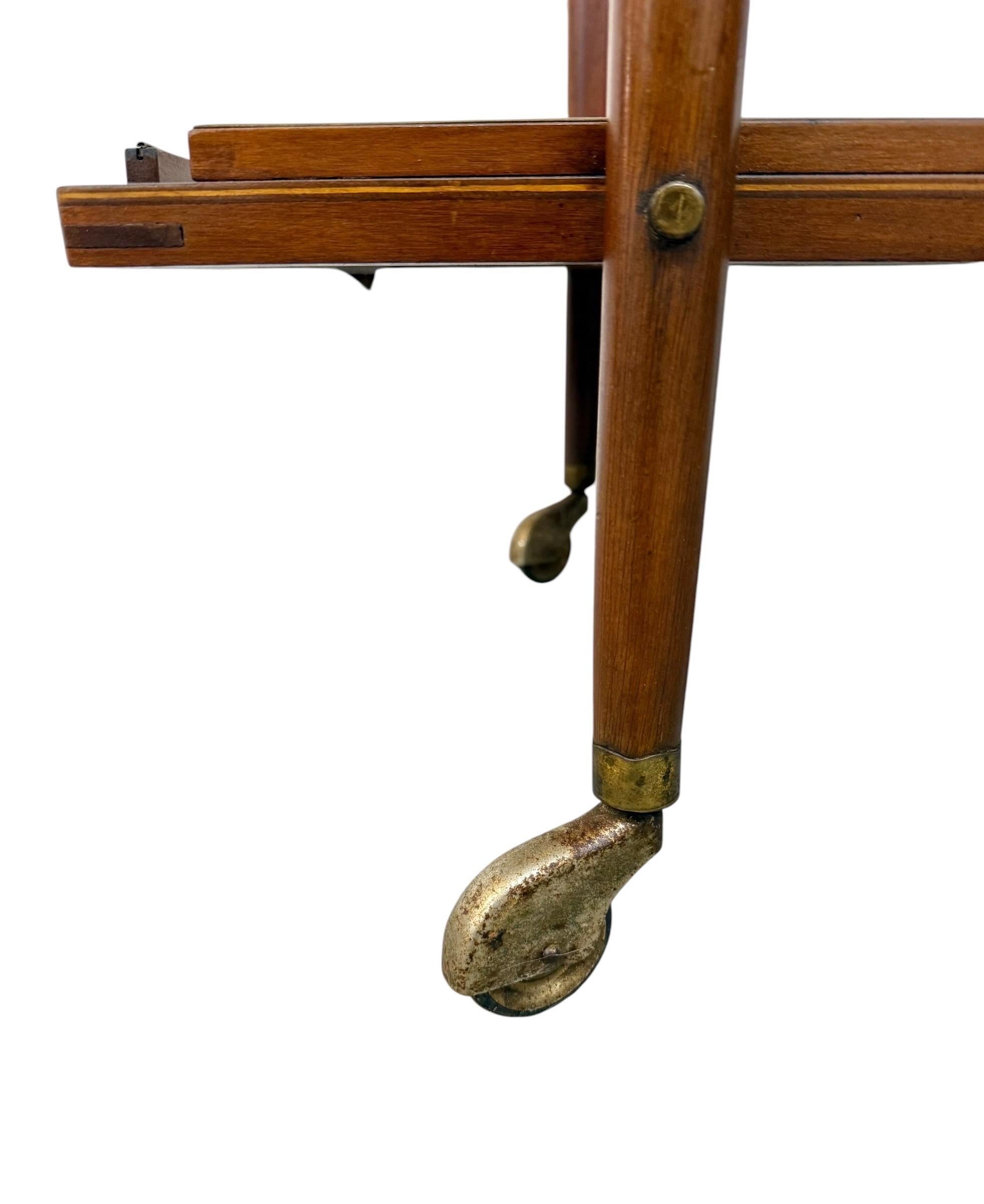 Mid-Century Italian Modern Walnut Serving Cart - Image 8