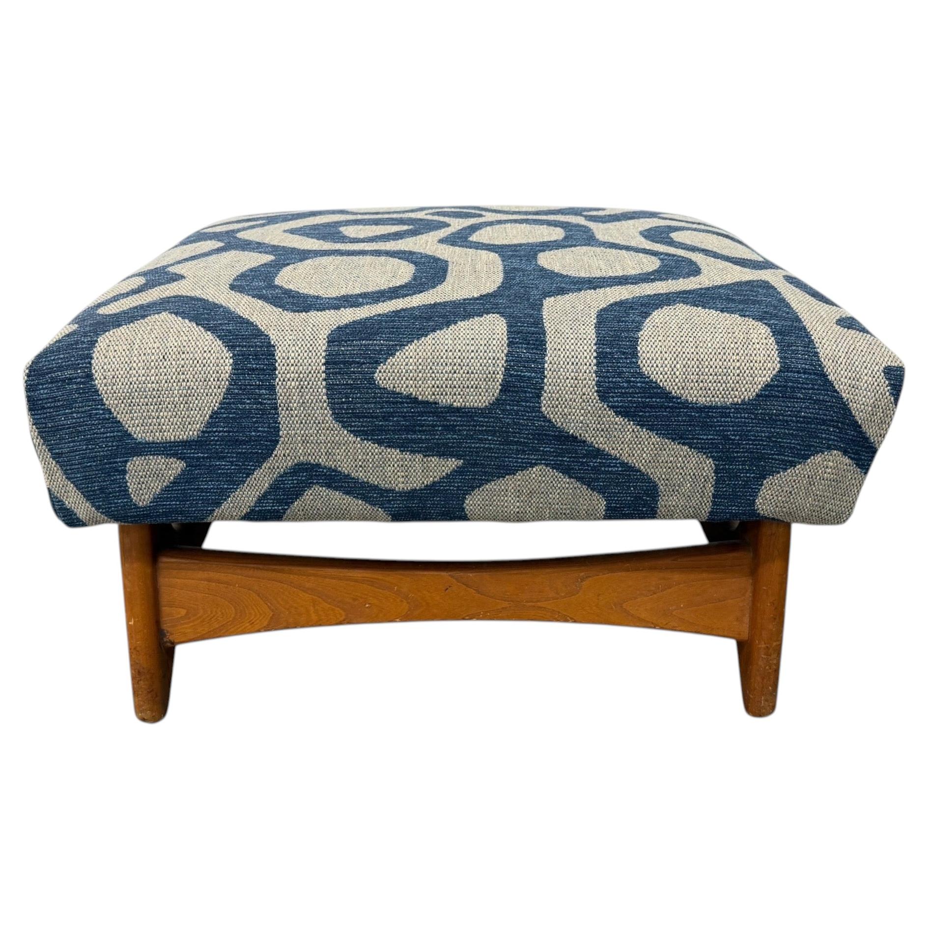 Mid-Century Modern Adrian Pearsall Sculptural Walnut Ottoman - Restored!