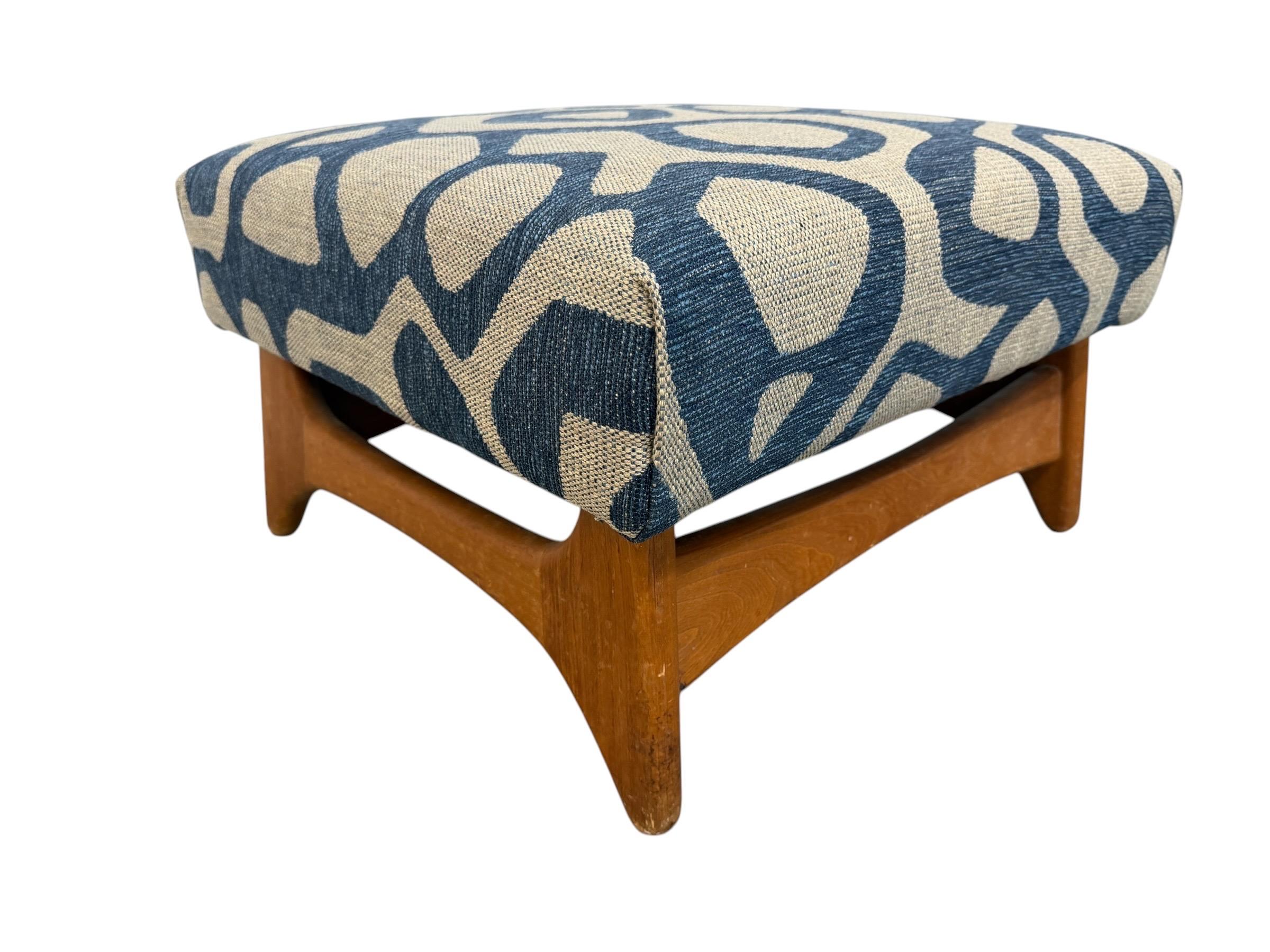 Mid-Century Modern Adrian Pearsall Sculptural Walnut Ottoman - Restored! - Image 2