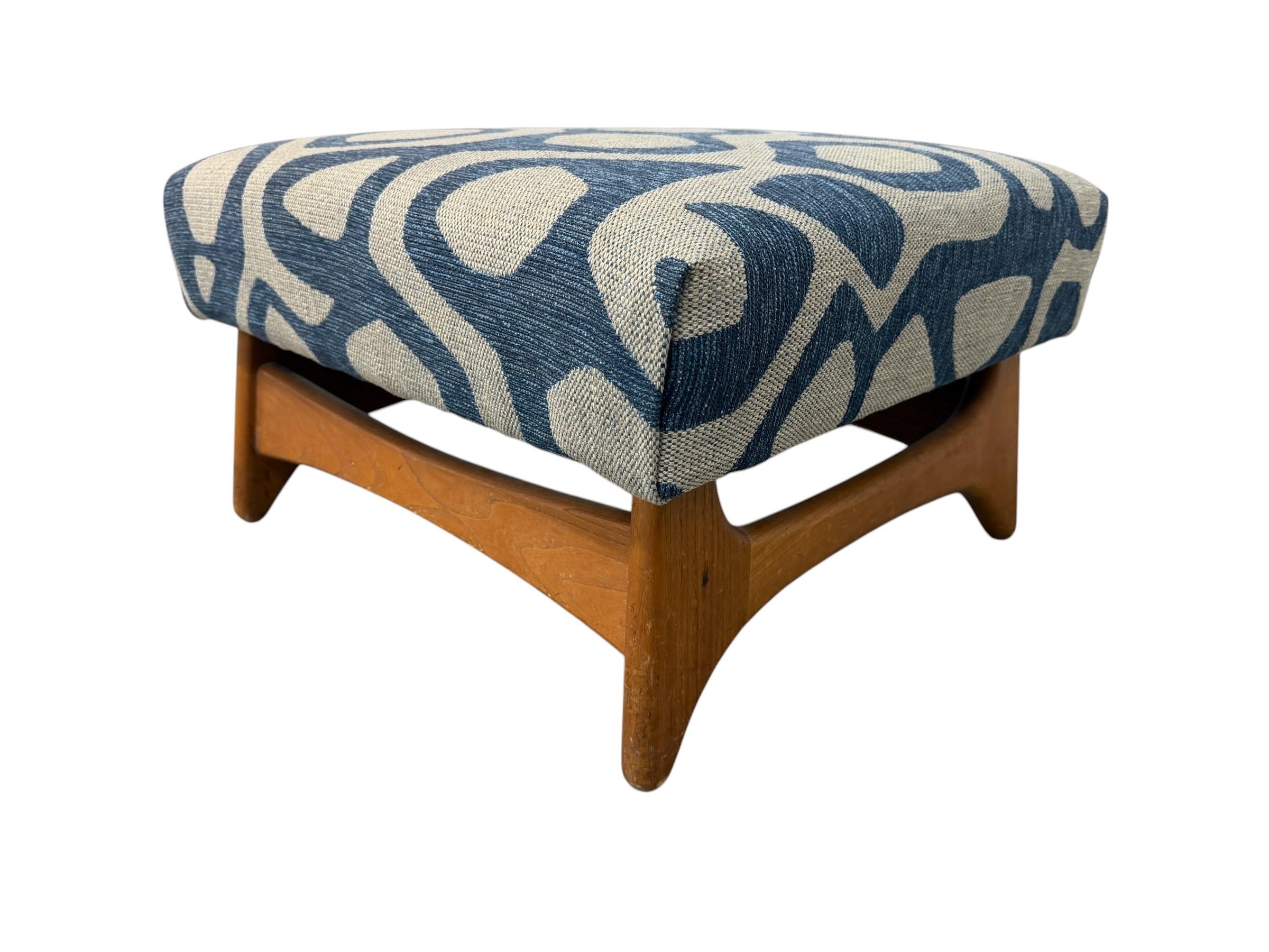 Mid-Century Modern Adrian Pearsall Sculptural Walnut Ottoman - Restored! - Image 3