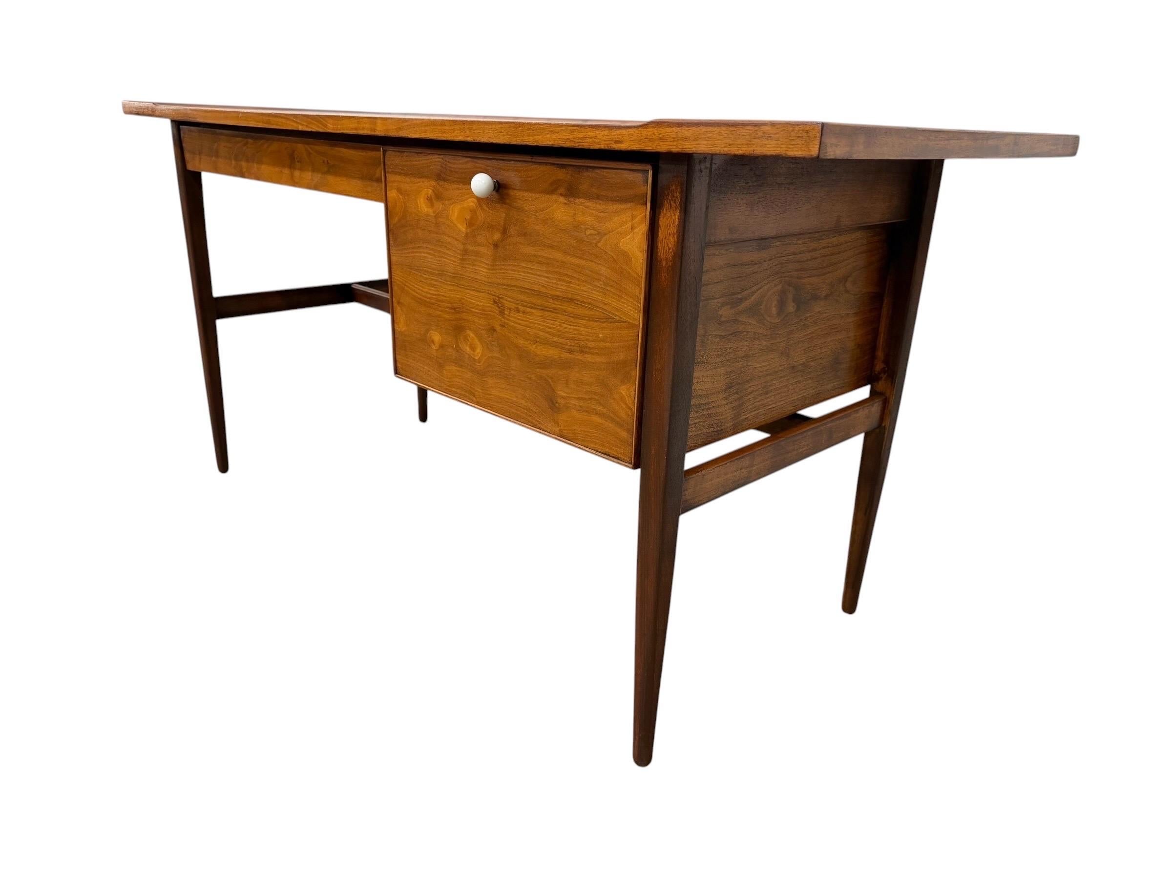 Mid-Century Modern Drexel Declaration Walnut Writing Desk - Refinished! - Image 3