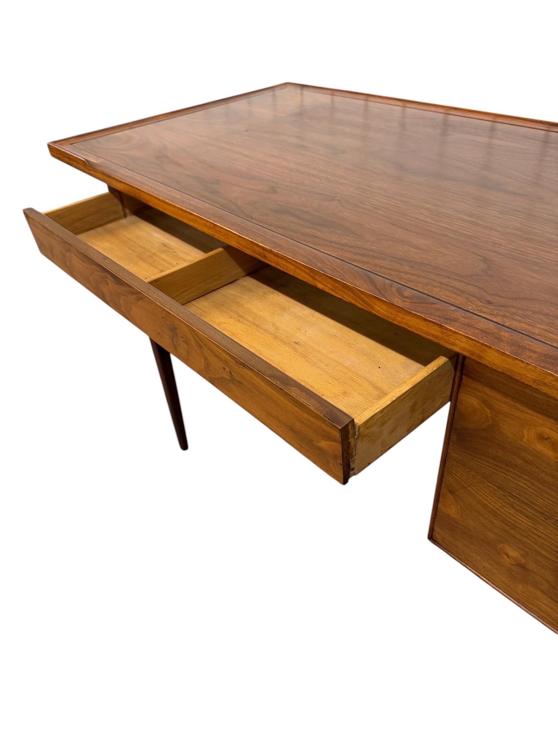 Mid-Century Modern Drexel Declaration Walnut Writing Desk - Refinished! - Image 7