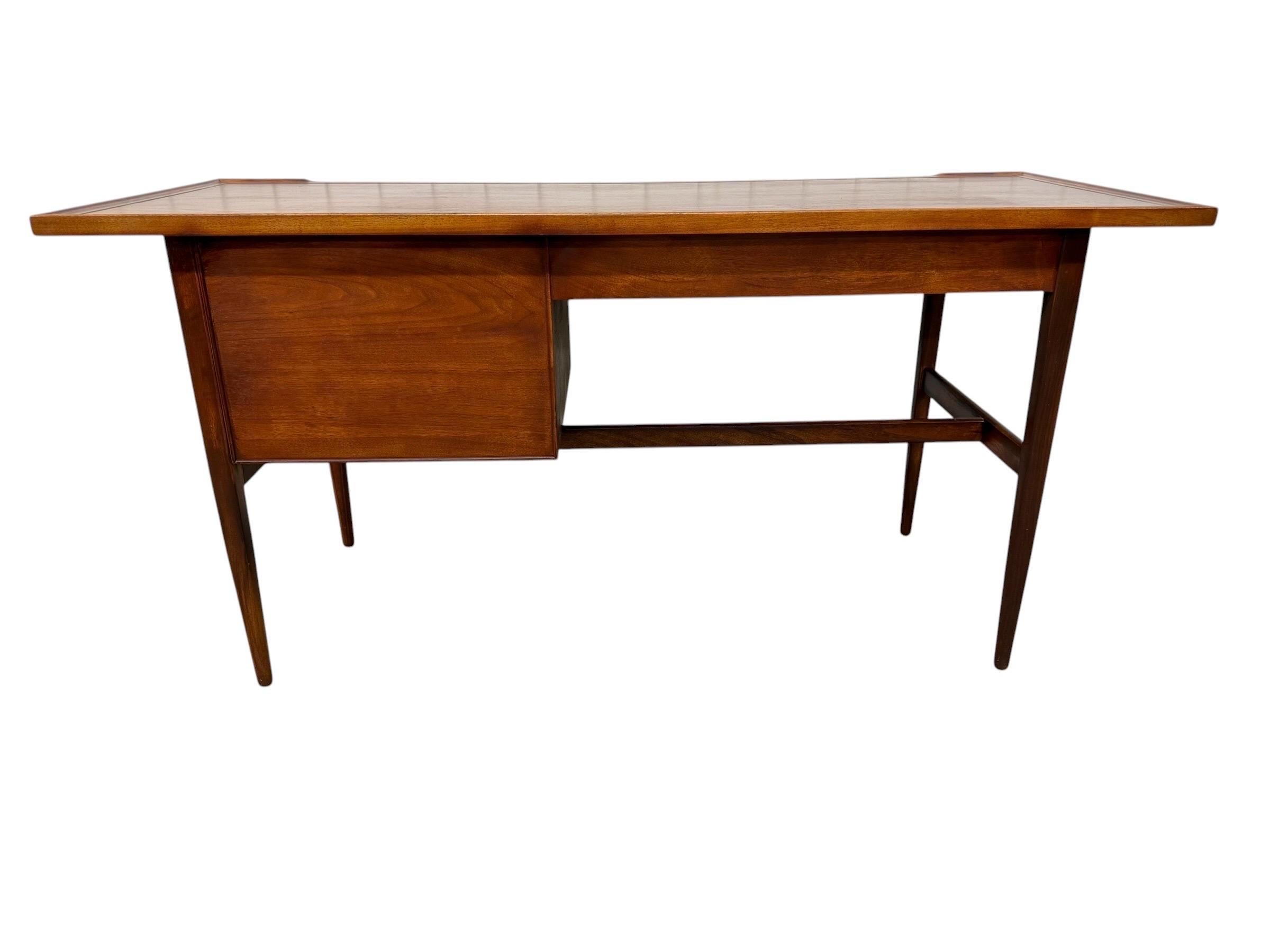 Mid-Century Modern Drexel Declaration Walnut Writing Desk - Refinished! - Image 9