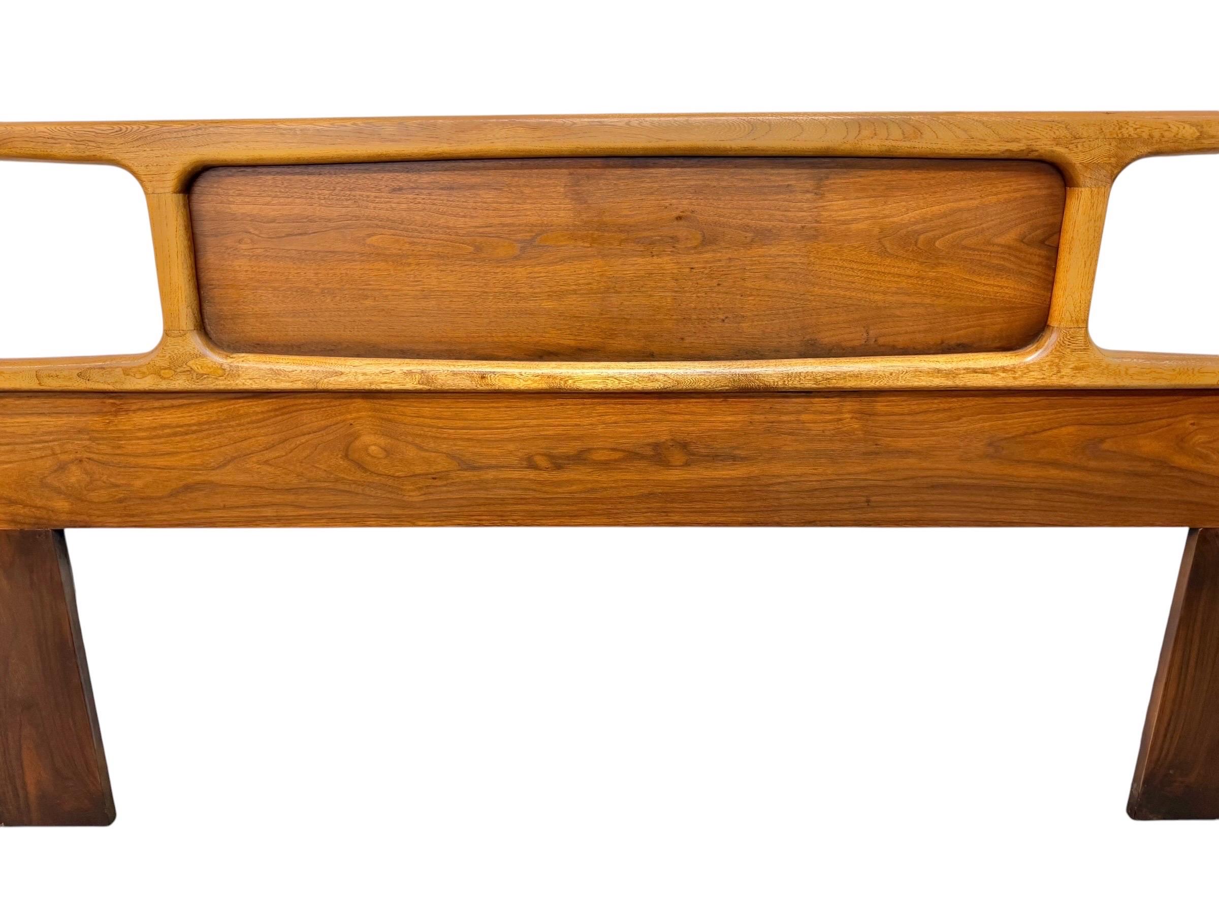 Mid-Century Modern Lane King Size Walnut Headboard - Image 5