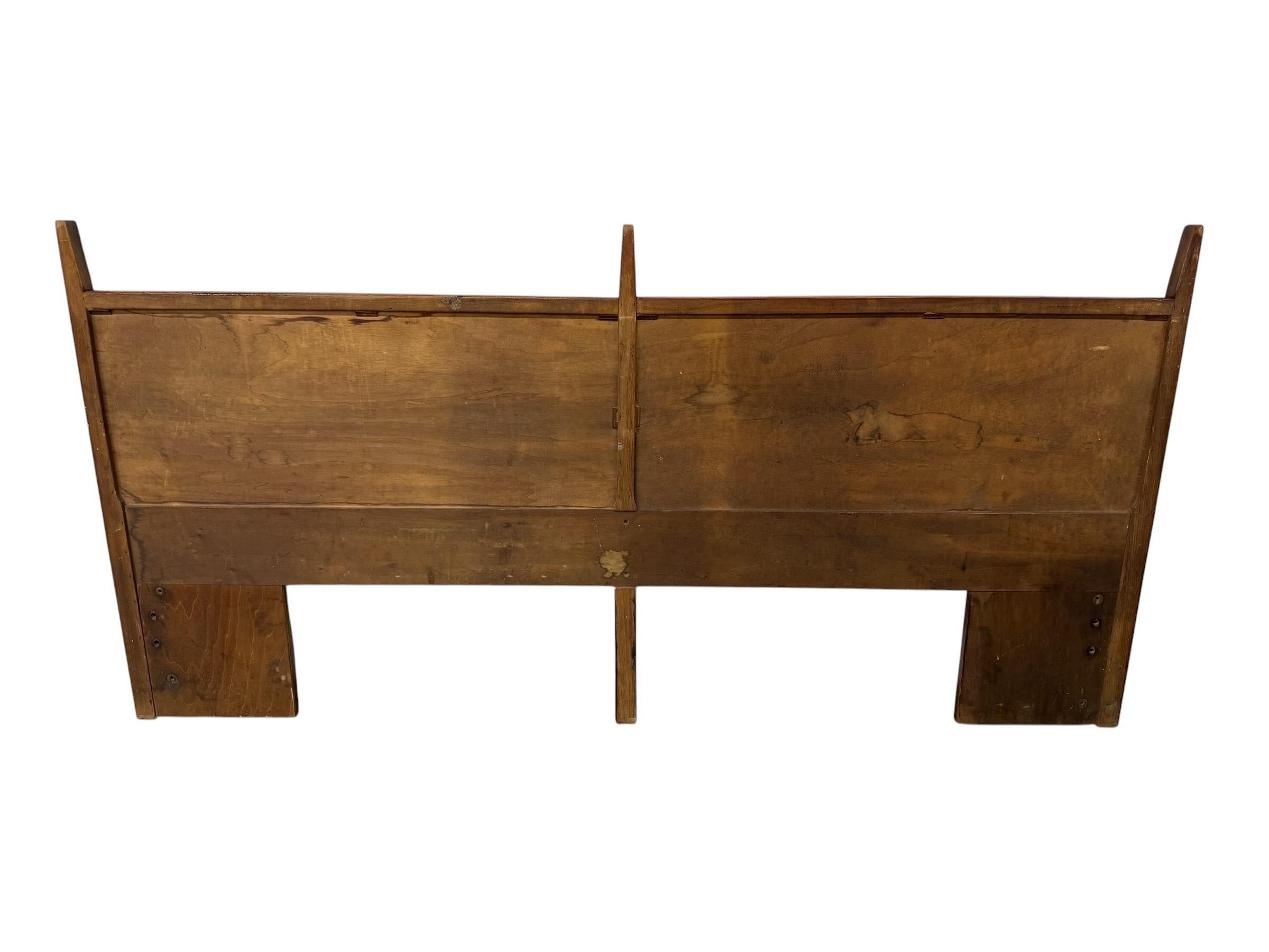 Mid-Century Modern Lane Tuxedo King Size Walnut Headboard - Refinished! - Image 7