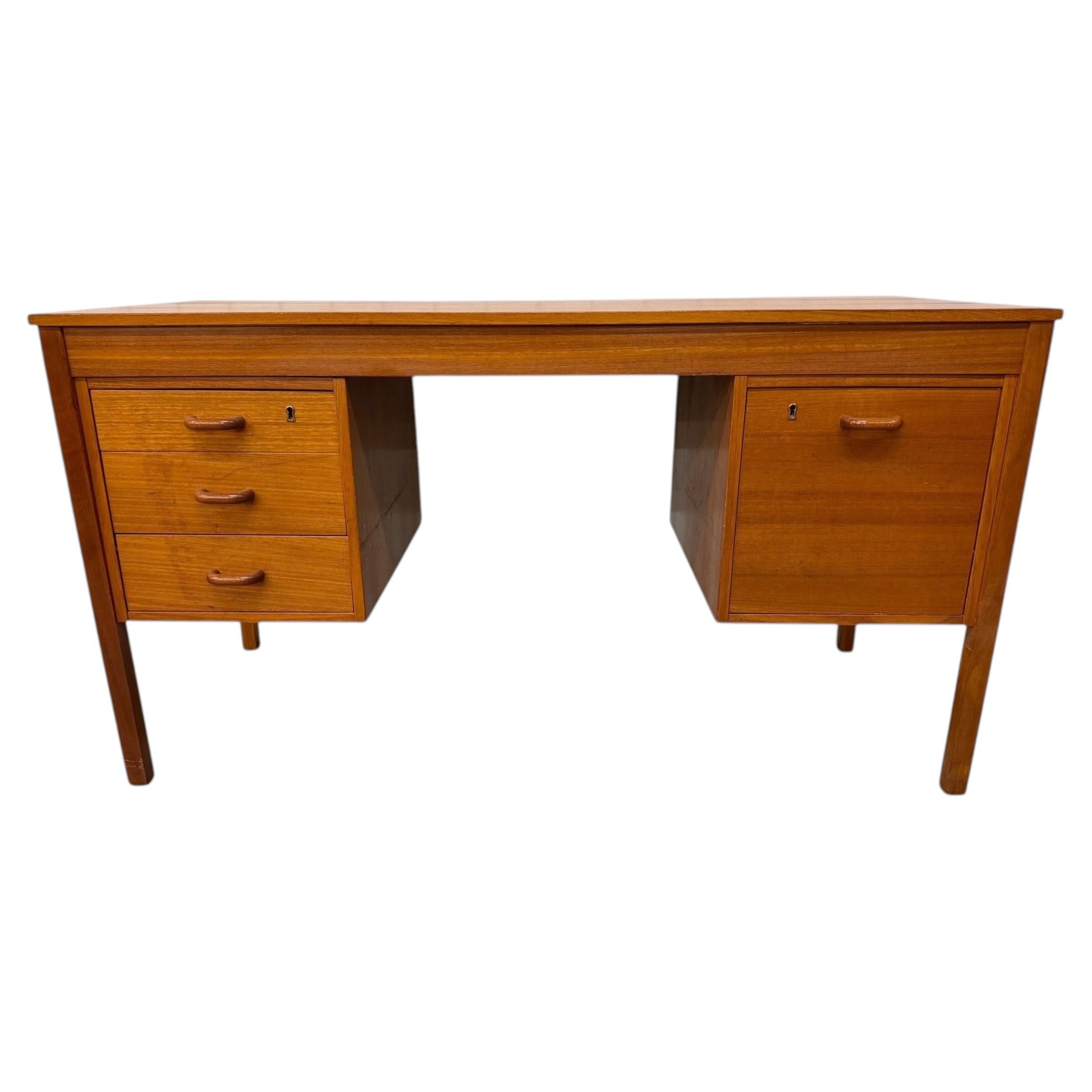 Vintage Danish Modern Teak Writing Desk - Refinished!