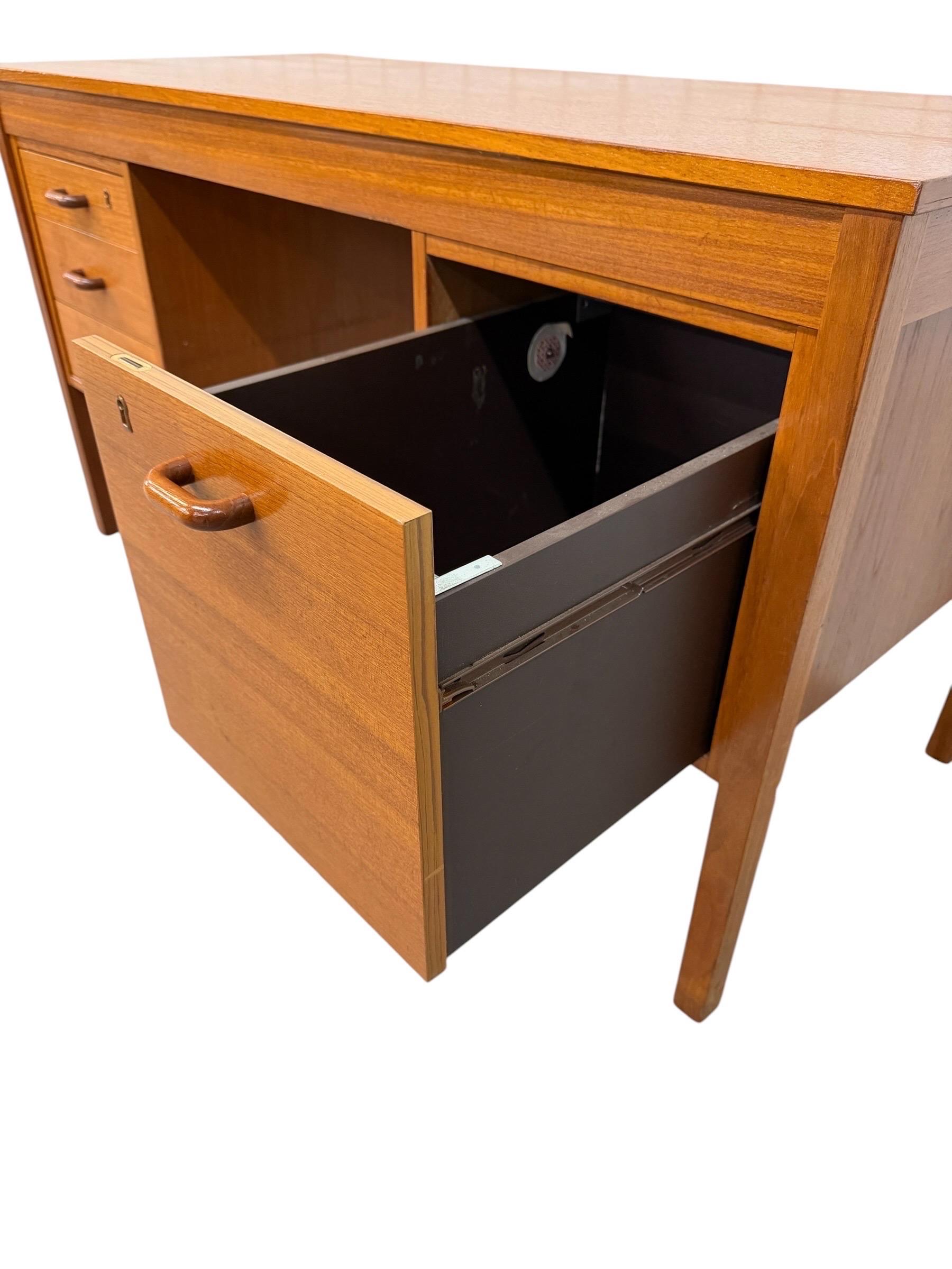 Vintage Danish Modern Teak Writing Desk - Refinished! - Image 8