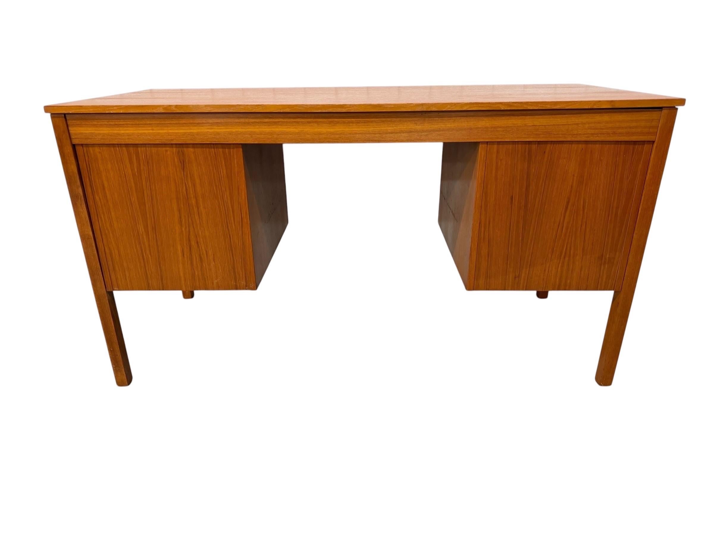 Vintage Danish Modern Teak Writing Desk - Refinished! - Image 9