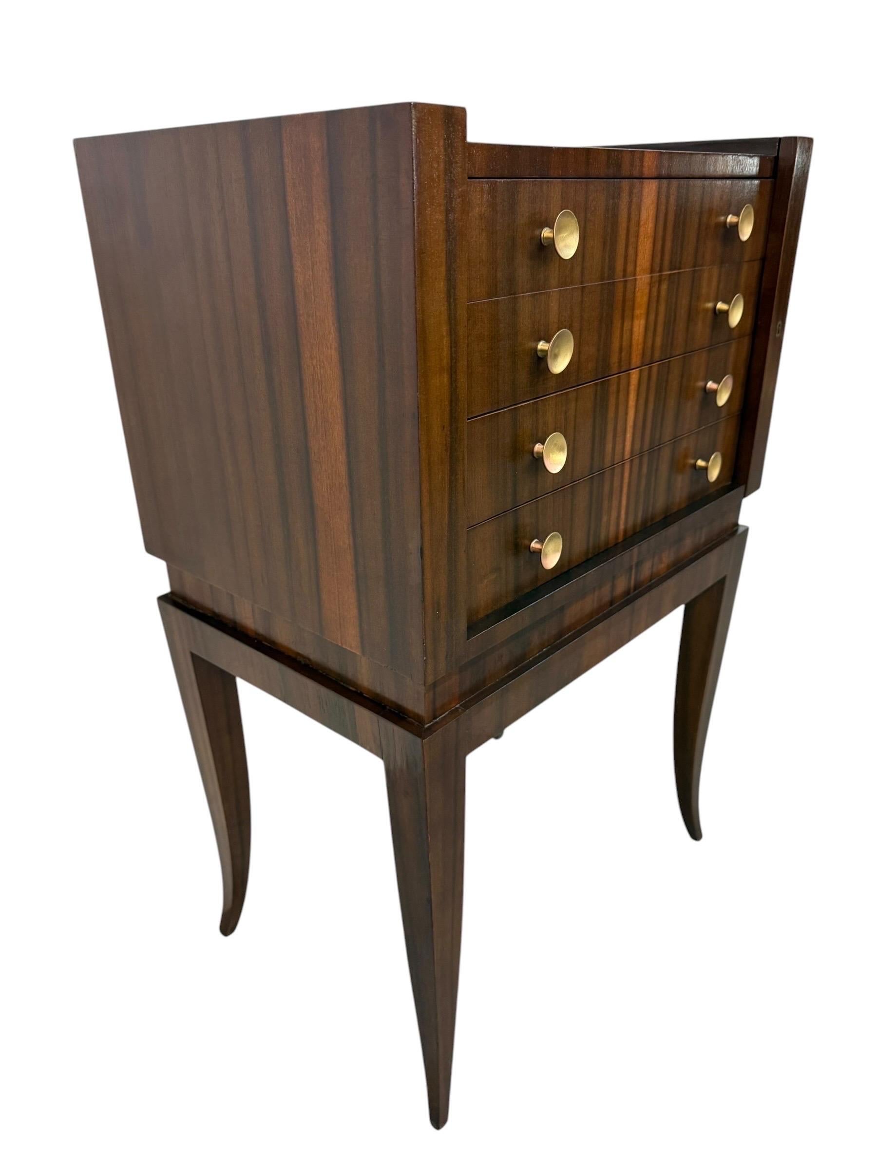 Vintage Italian Art Deco Macassar Ebony Silverware Chest - Image 2