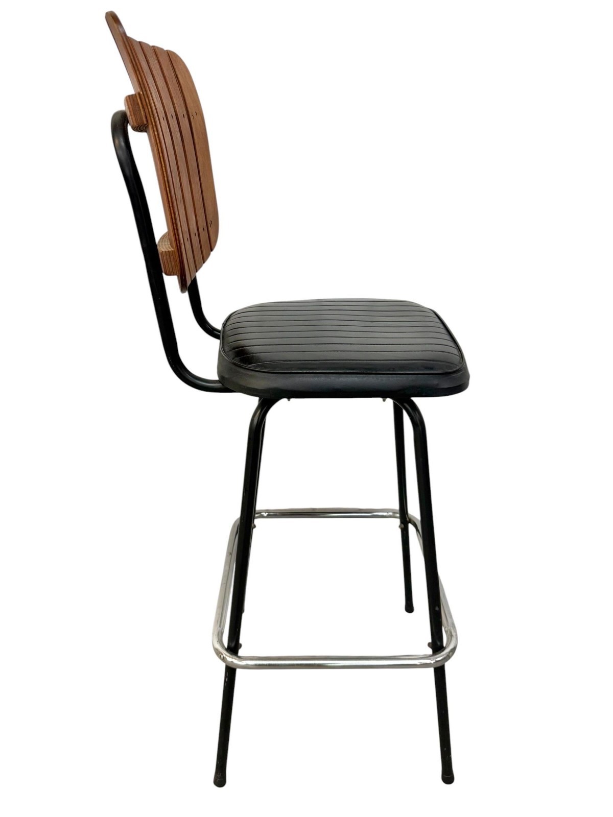 Mid-Century Modern Umanoff Style Slatted Bar Stools - Set of 4 - Image 4