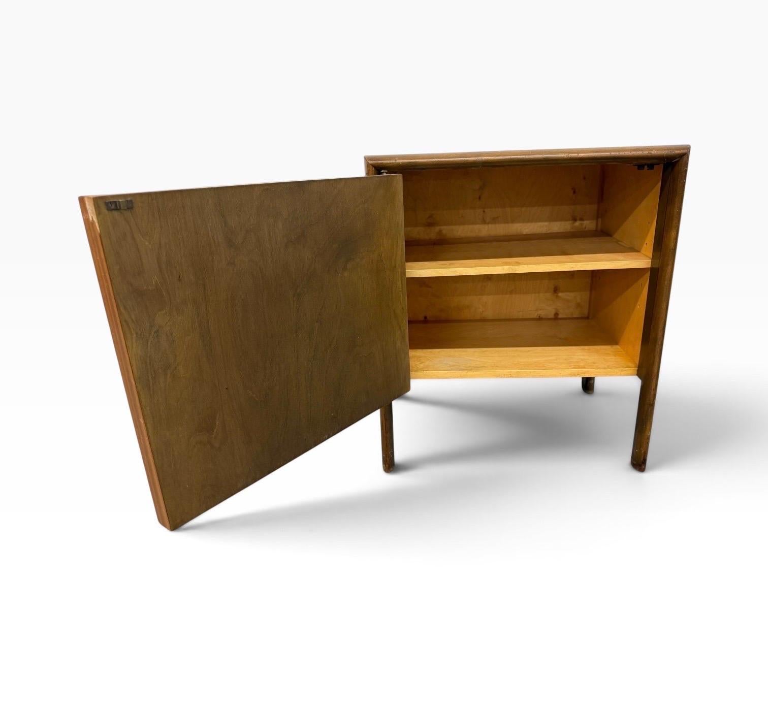 Mid-Century Modern Edmond Spence Brutalist Walnut Nightstand - Image 5