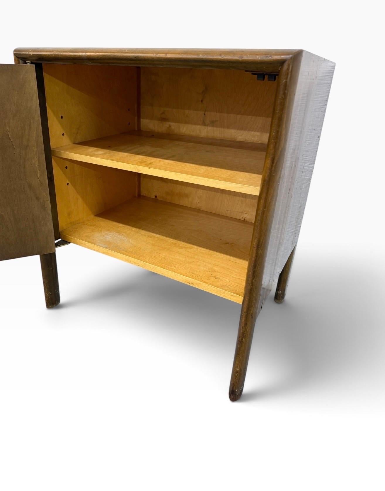 Mid-Century Modern Edmond Spence Brutalist Walnut Nightstand - Image 6