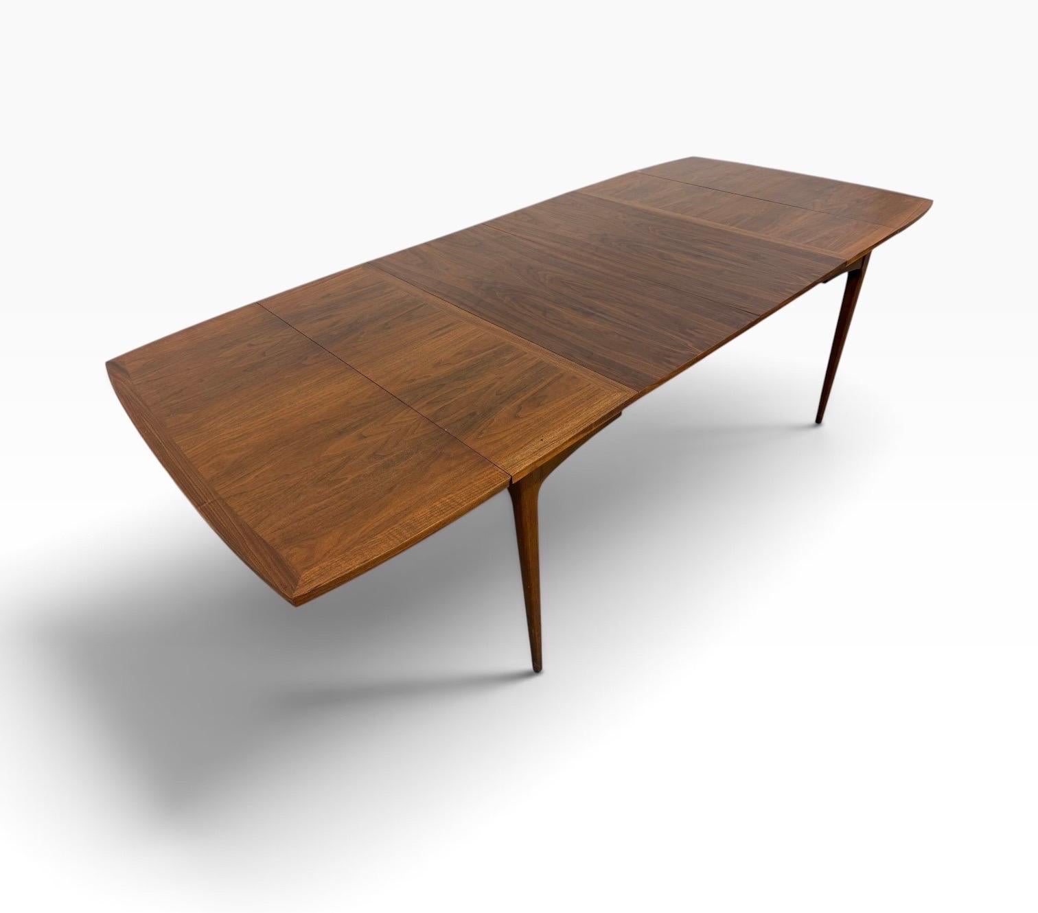 Mid-Century Modern Lane Rhythm Drop-Leaf Walnut Dining Table W/Leaves - Image 10