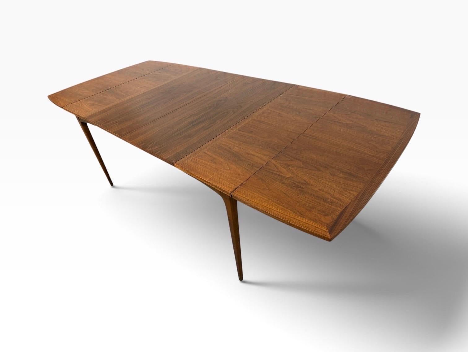 Mid-Century Modern Lane Rhythm Drop-Leaf Walnut Dining Table W/Leaves - Image 11