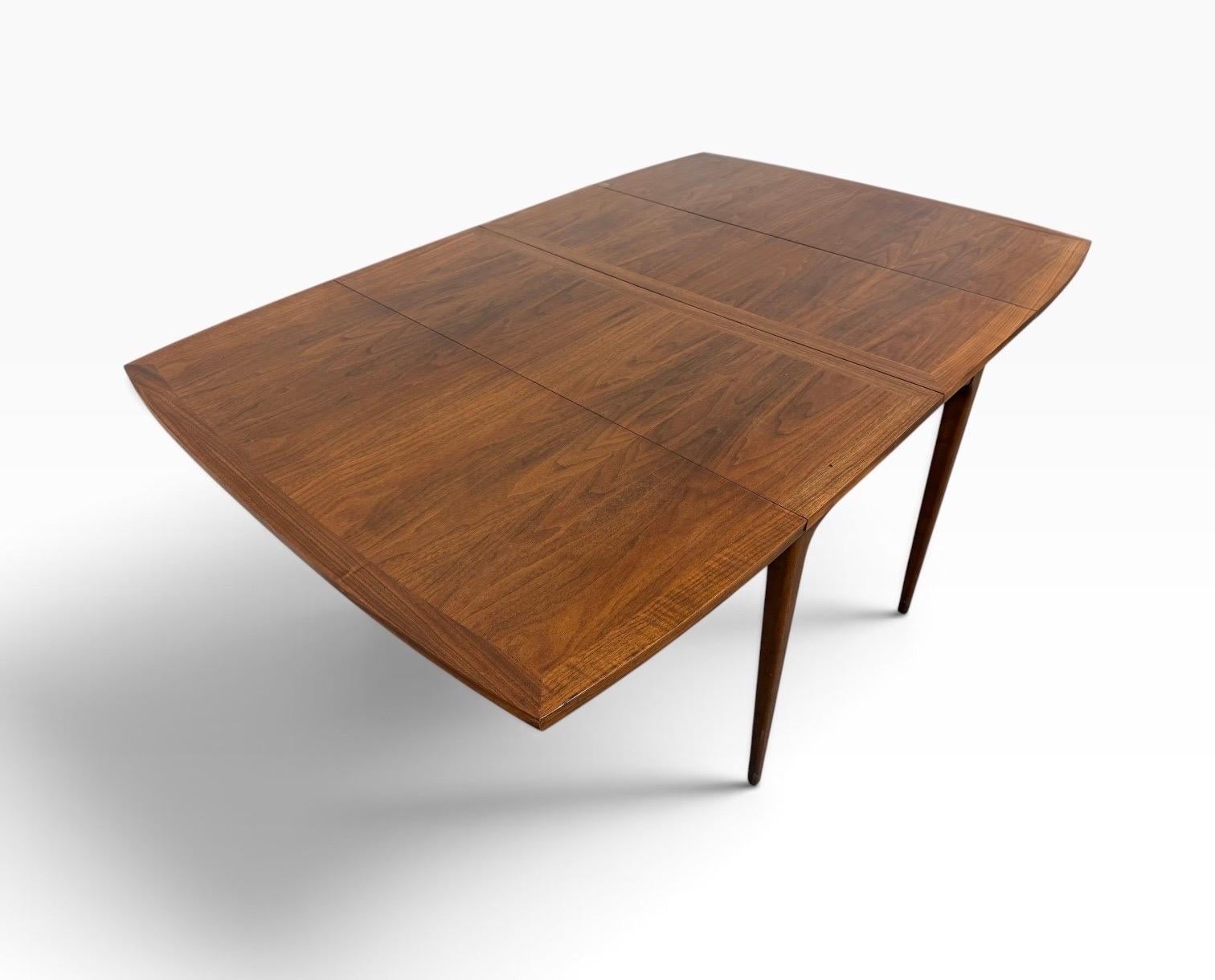 Mid-Century Modern Lane Rhythm Drop-Leaf Walnut Dining Table W/Leaves - Image 6