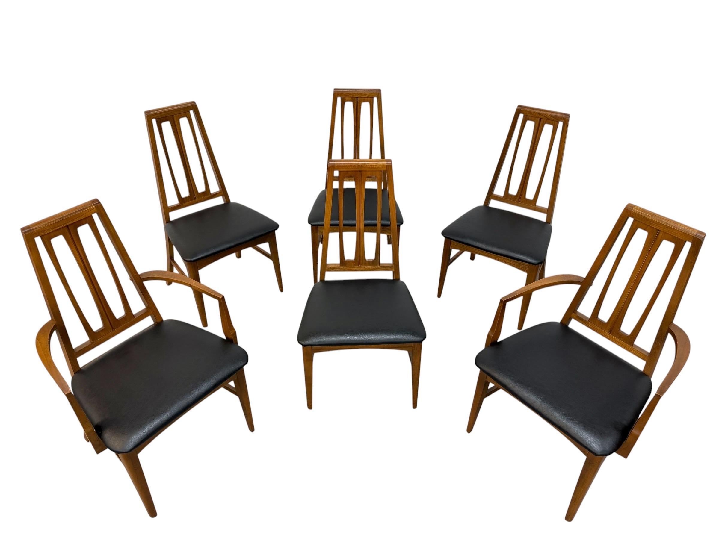 Mid-Century Modern Young MFG CO. Walnut Dining Chairs - Set of 6 - Restored! - Image 4