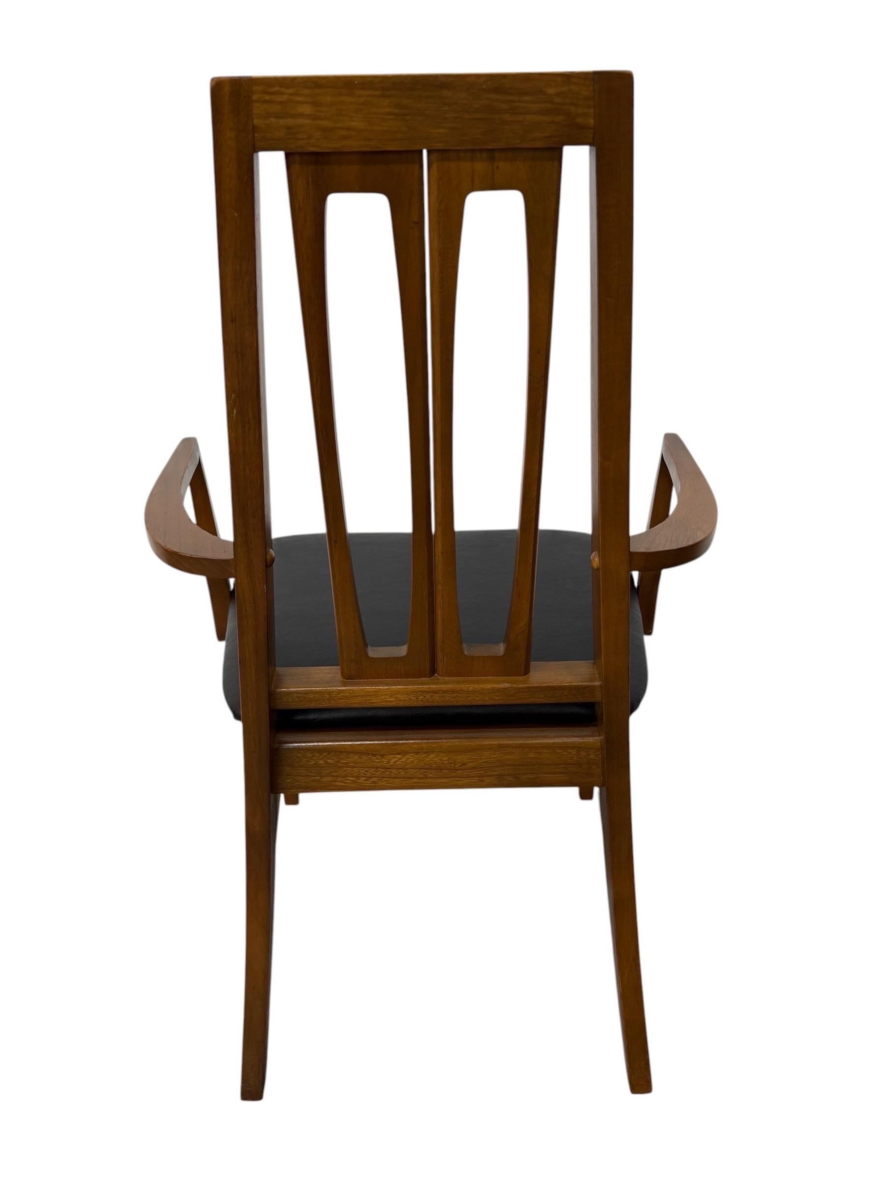 Mid-Century Modern Young MFG CO. Walnut Dining Chairs - Set of 6 - Restored! - Image 7